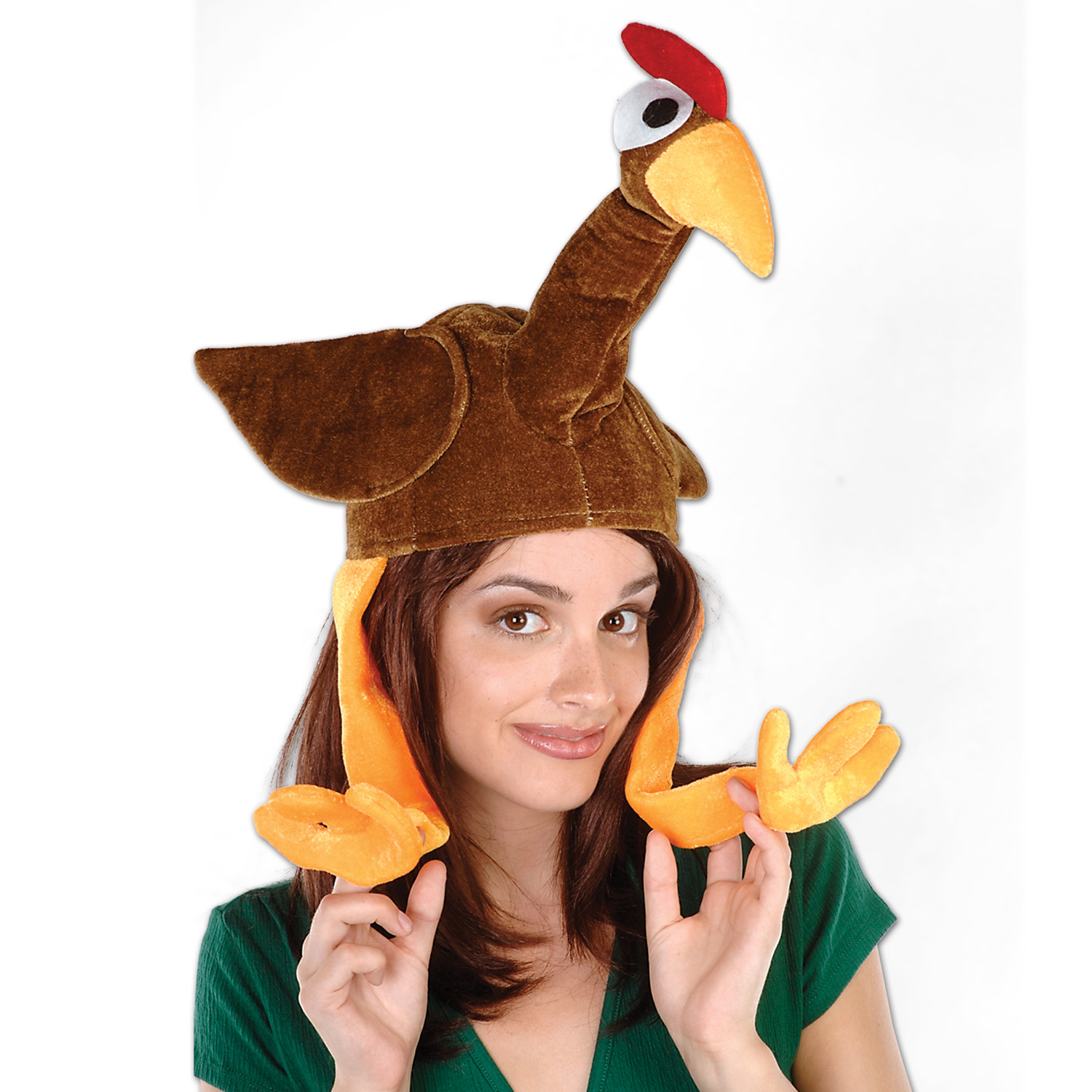 Plush Gobbler Hat w/ Custom Shaped Heat Transfer