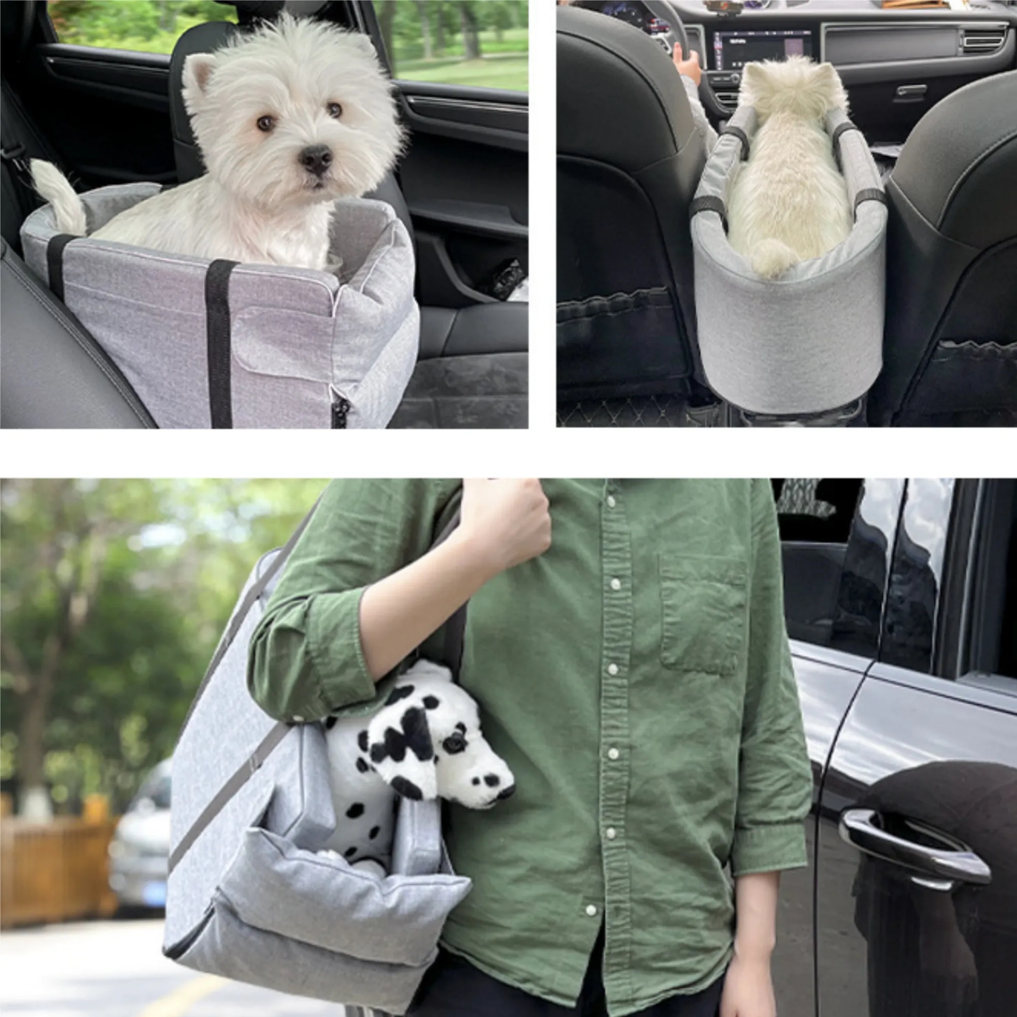 Pet Car Seat Bed - Portable Design For Travel 3