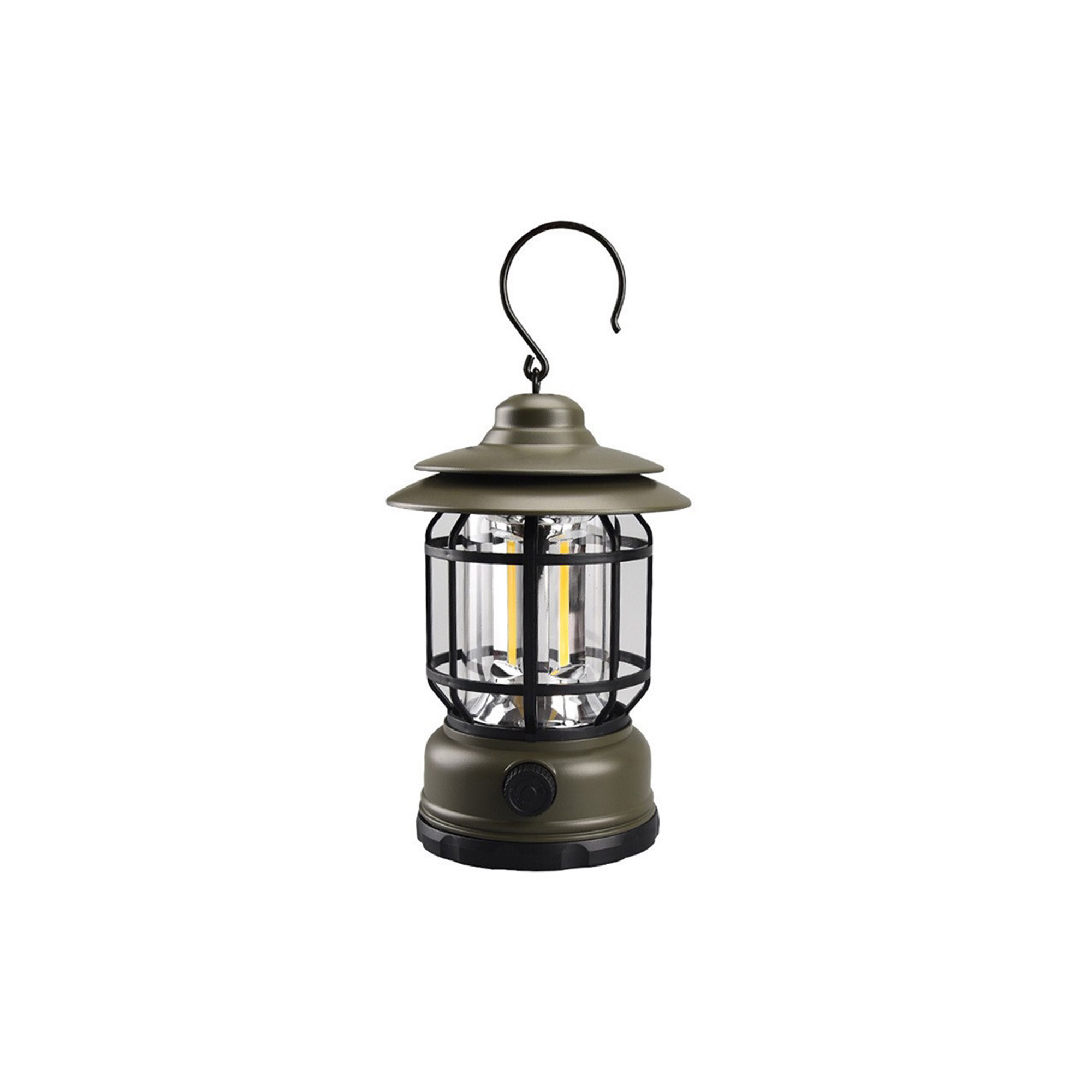 Rechargeable Vintage Camping Lantern 5.8 x 5.8 x 6.2" 5
