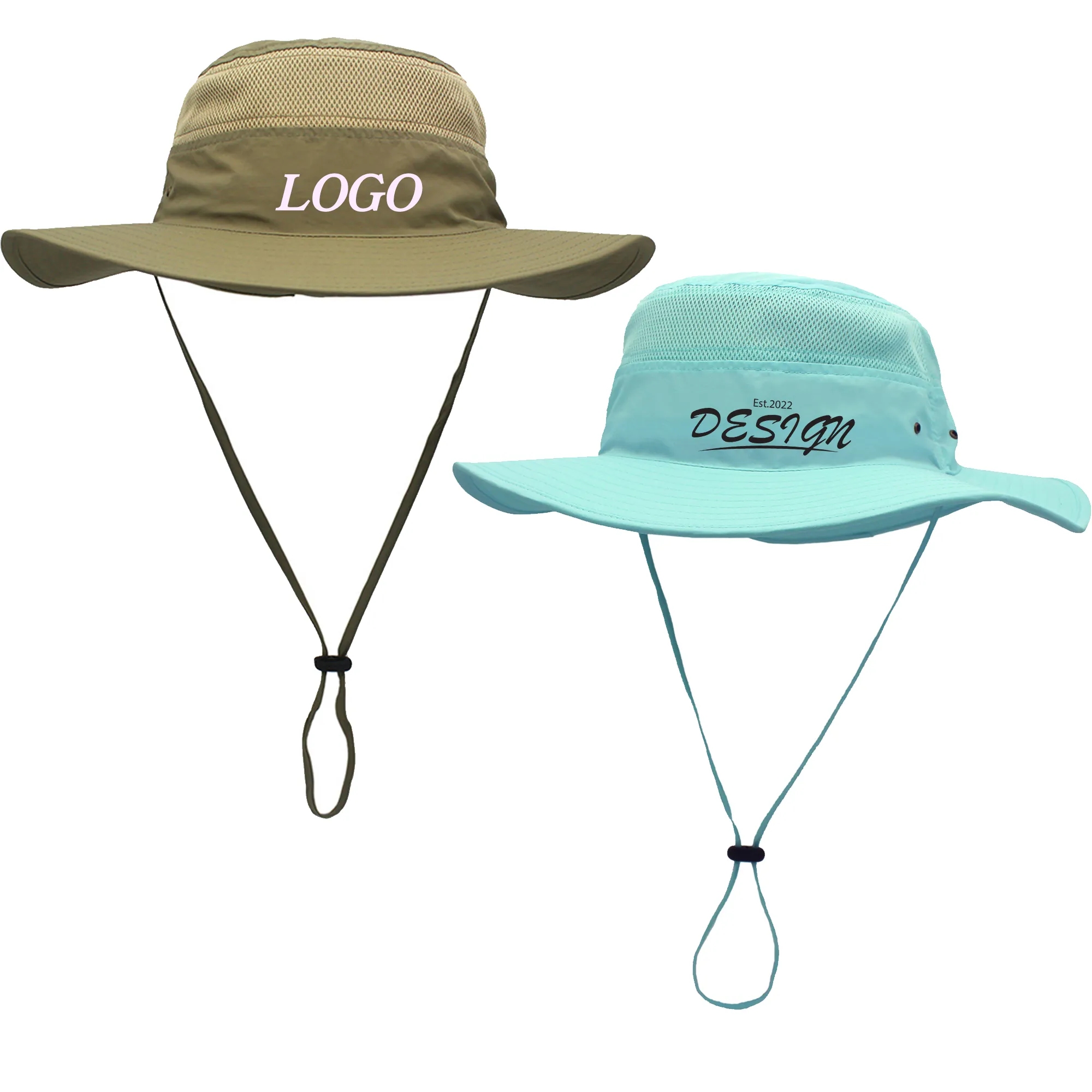 Wide Brim Bucket Hat With Strap 10