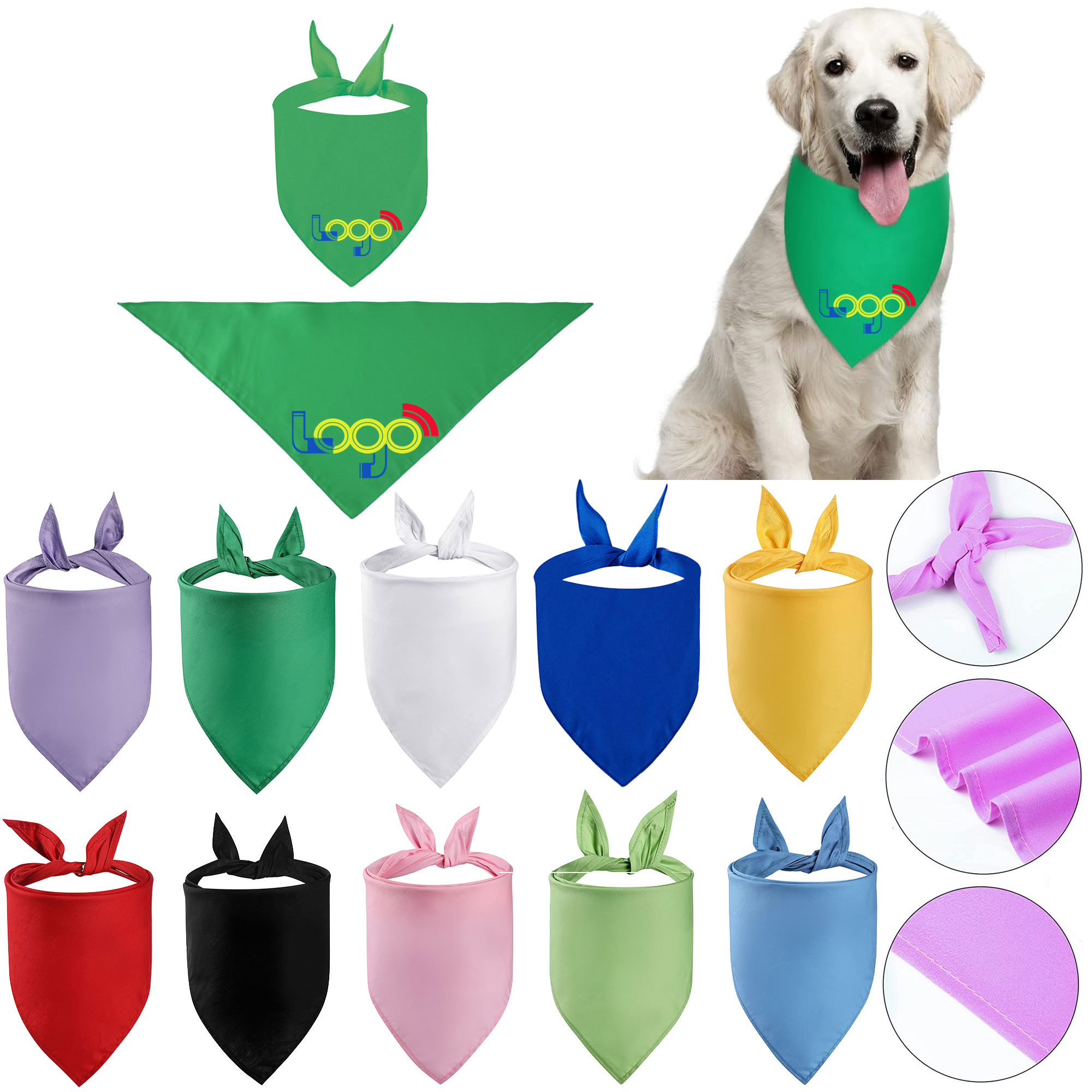 MOQ50 Custom Triangle Dog Bandanas 2