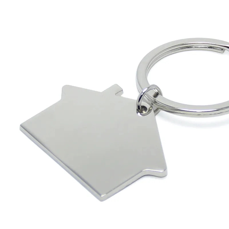 House Shape Decorative Metal Key Chain 5