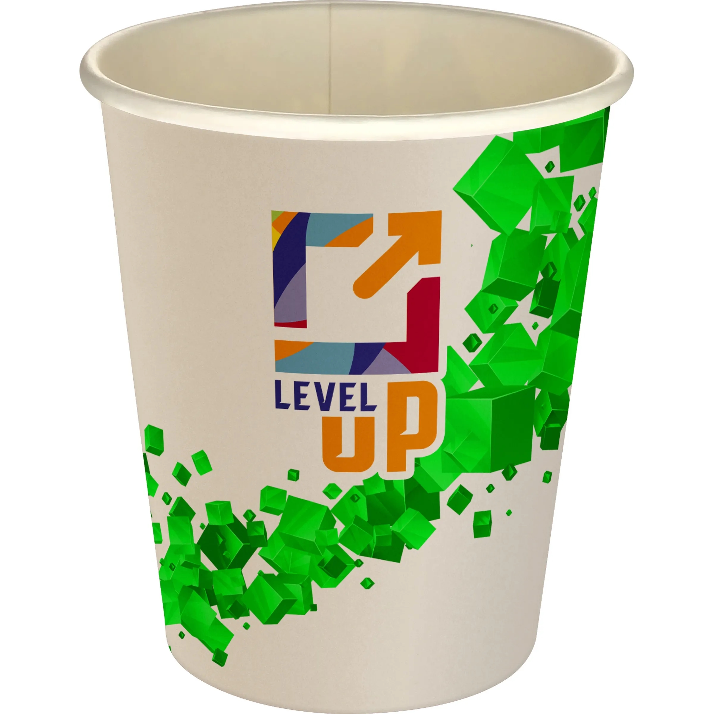 5 oz Full Color Floating Cubes Paper Cup, custom paper cup with logo imprint 7