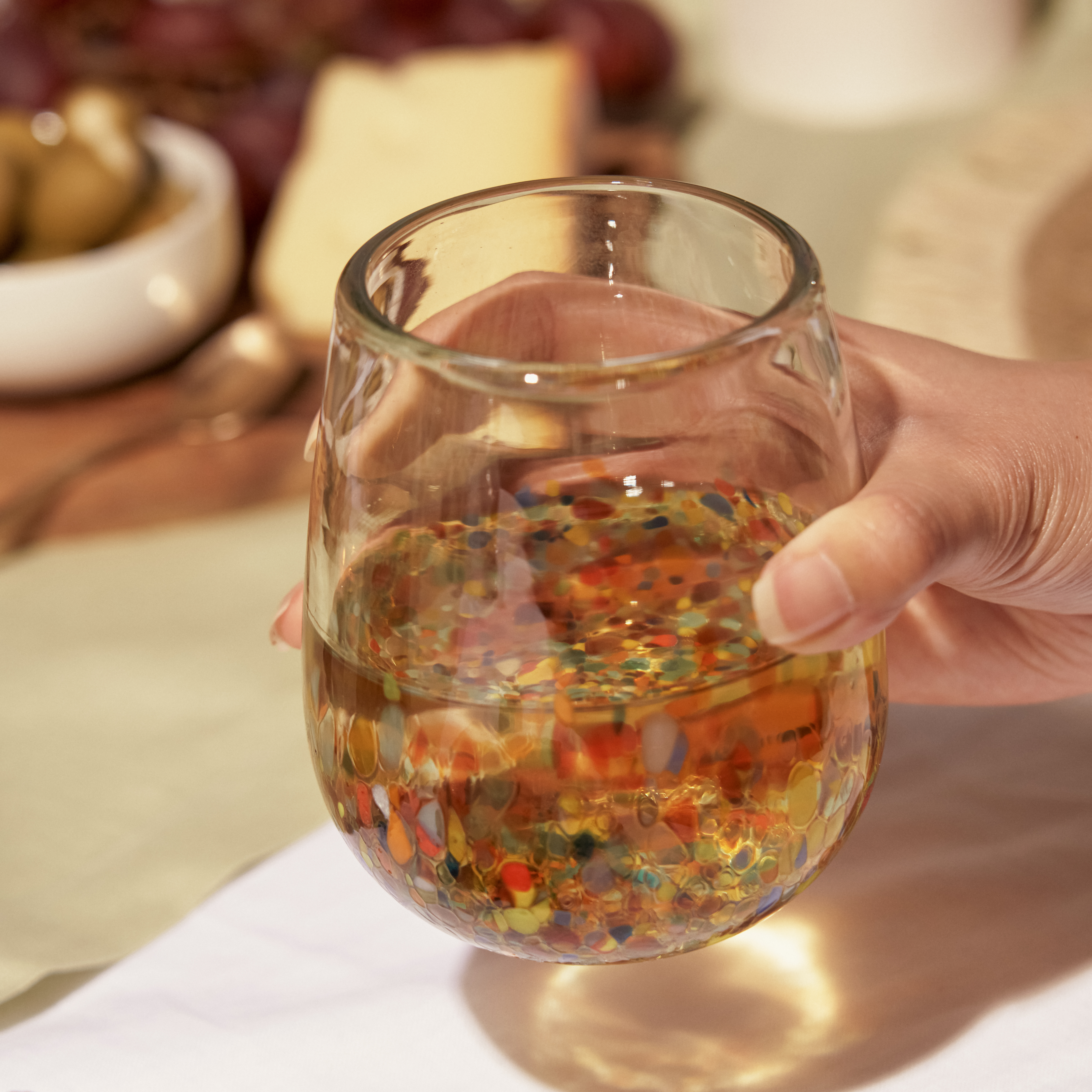 Twine Living® Artistico Stemless Recycled Wine Glass, set of 2 6