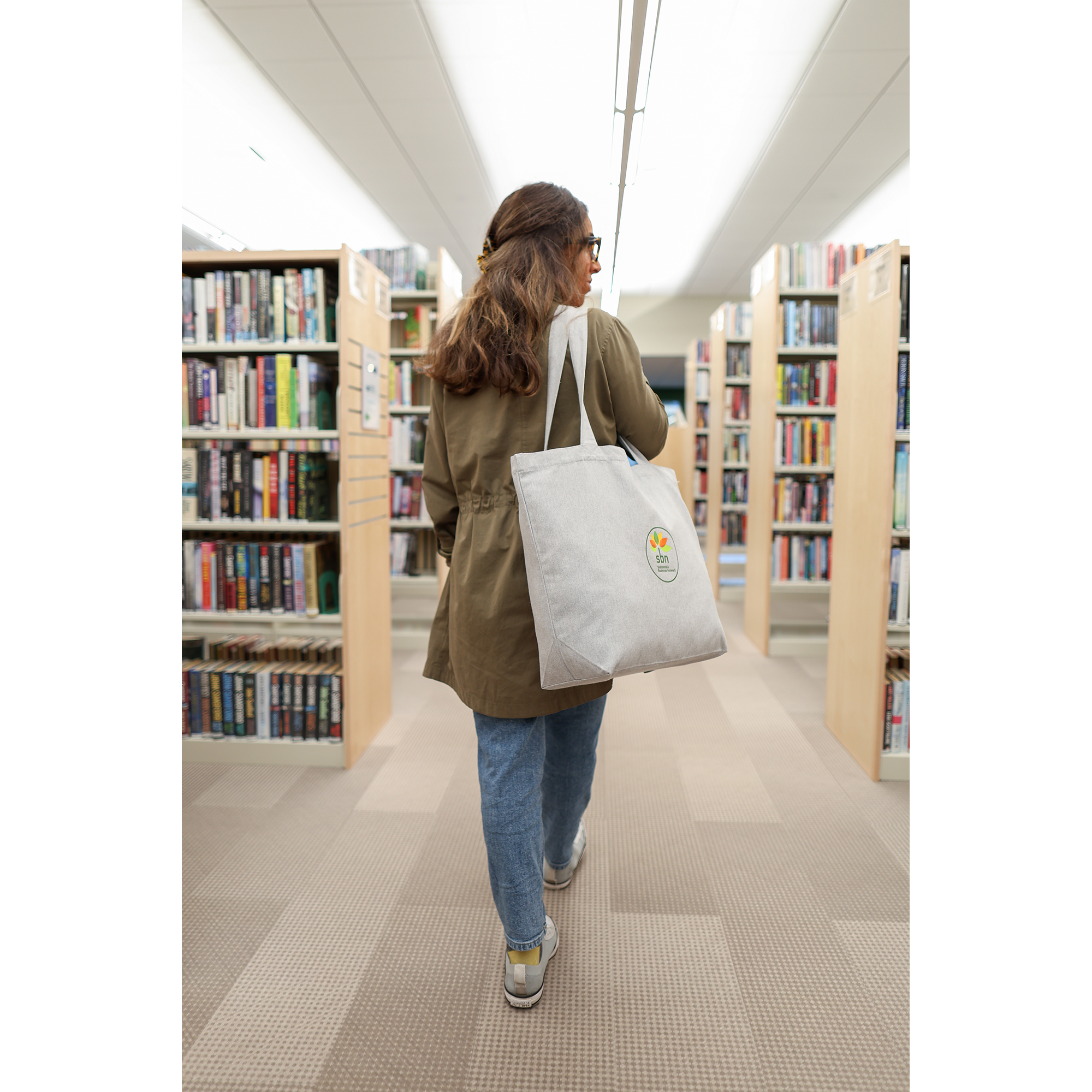 Recycled Cotton Shopper Tote with Interior Pocket - AWARE™ 2