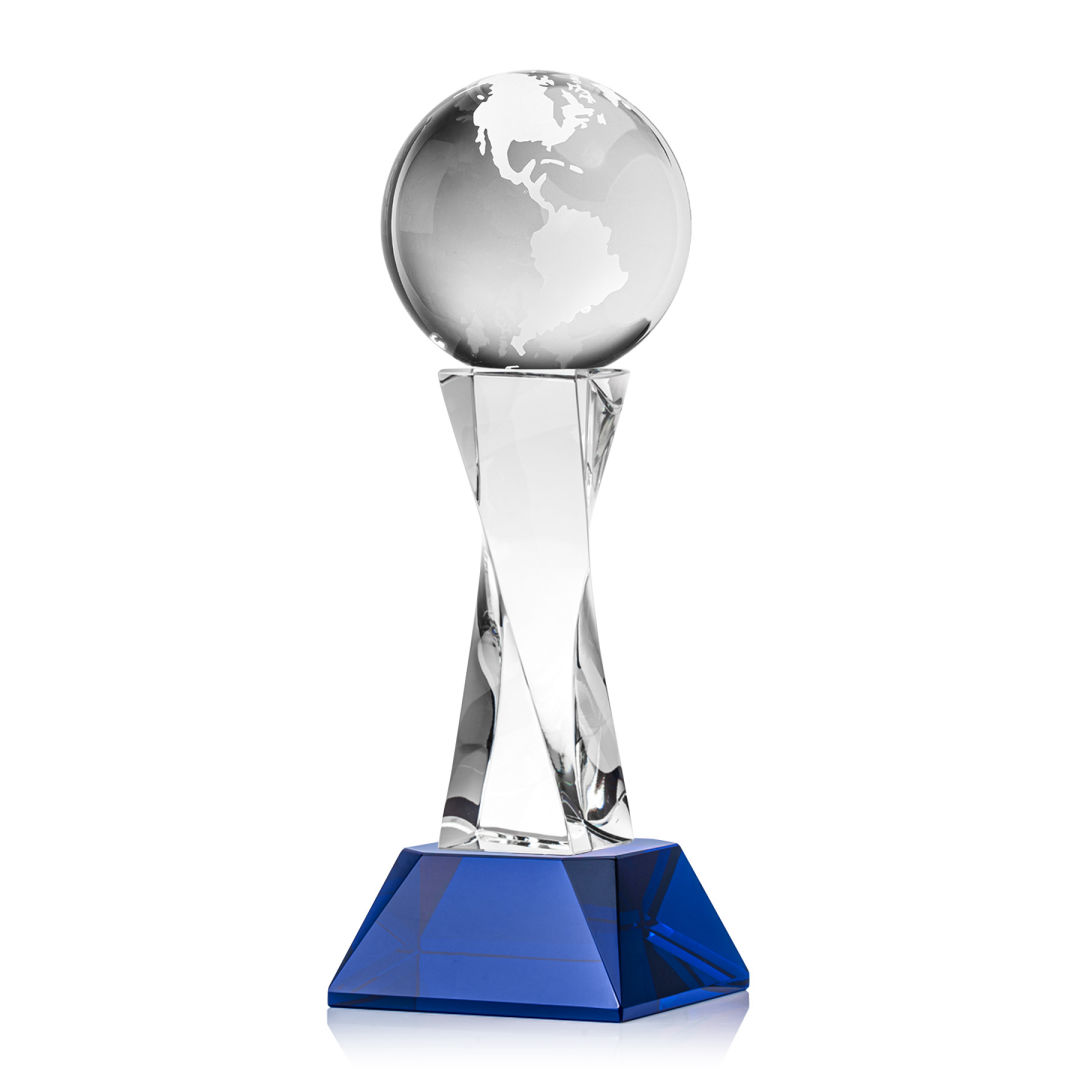 Globe Award on Langport Base - Blue 3