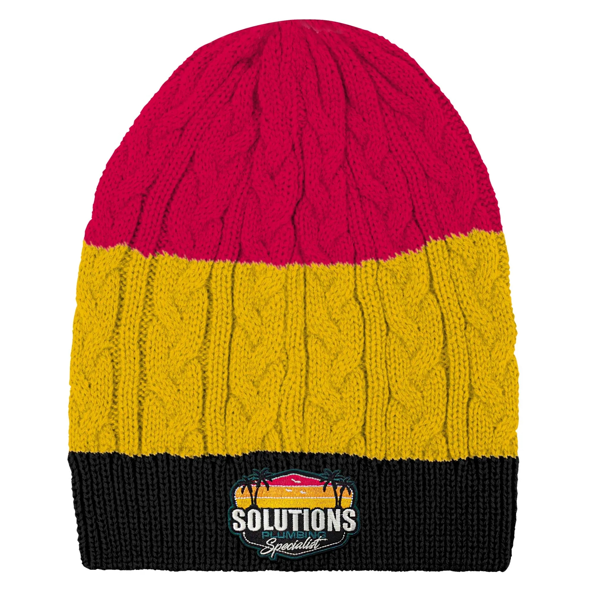 Embroidered Adult Cable-Knit Beanie 6