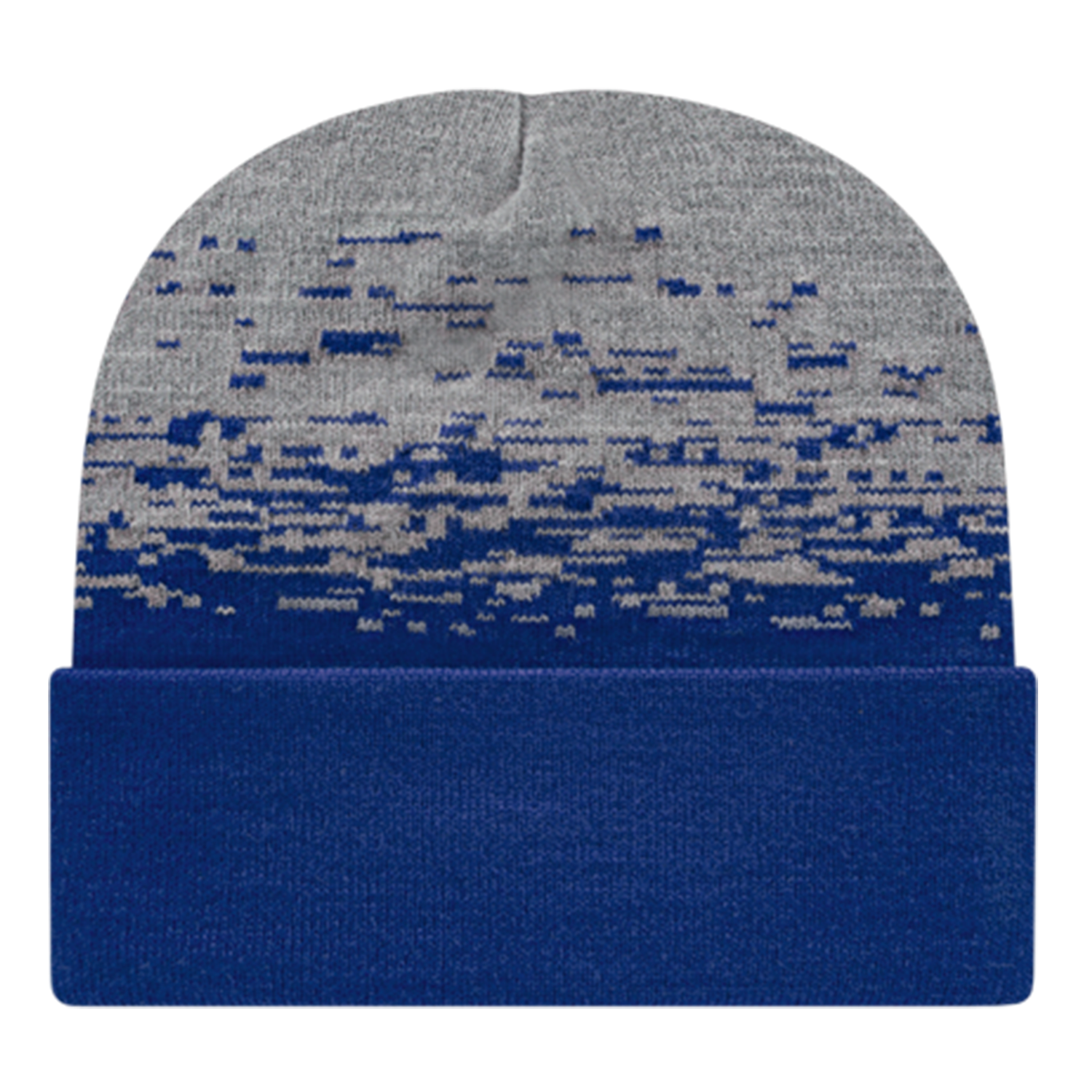 C A Static Pattern Knit Cap With Cuff 34