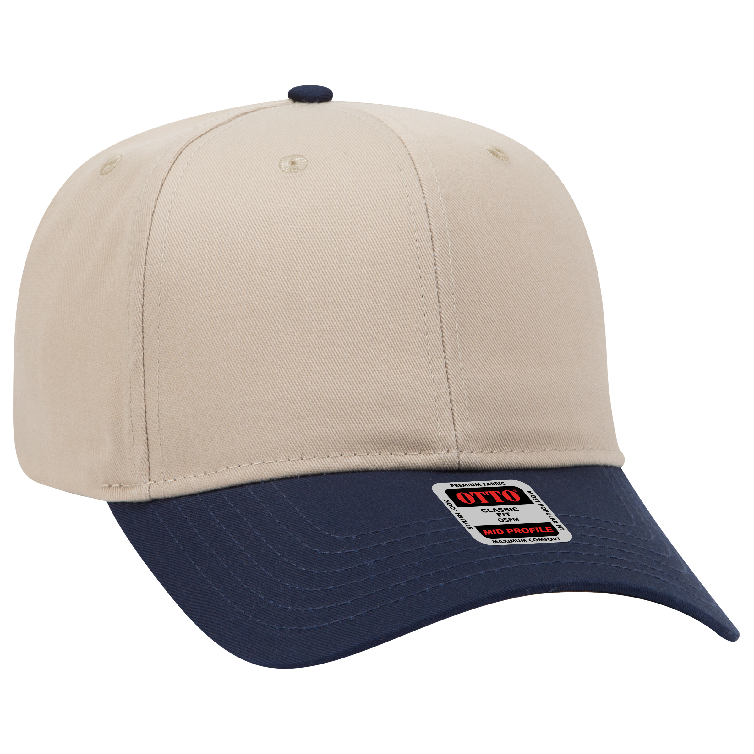 OTTO CAP® 6 Panel Mid Profile Baseball Cap 27