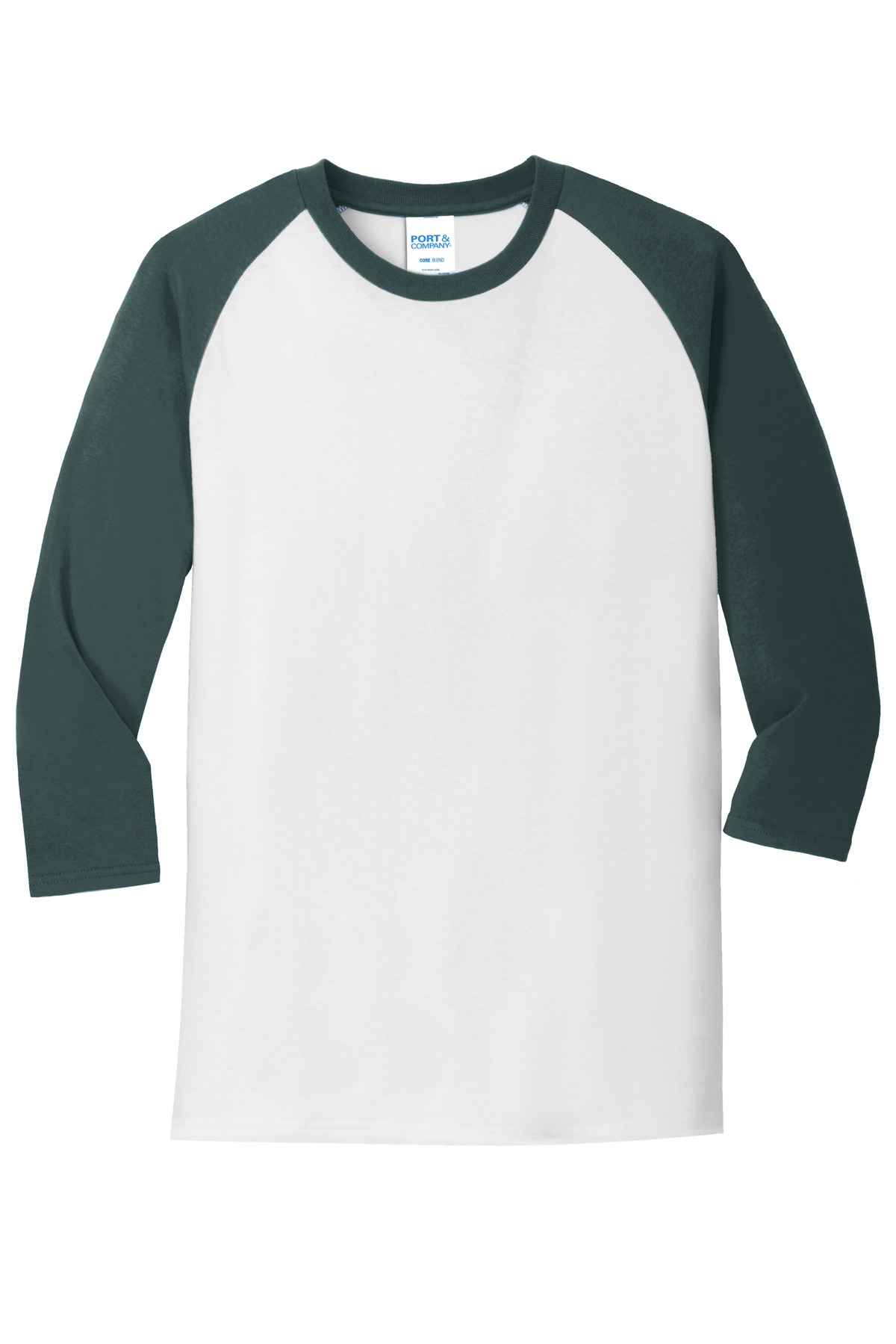 Port & Co Core Blend 3/4-Sleeve Raglan Tee. PC55RS 13