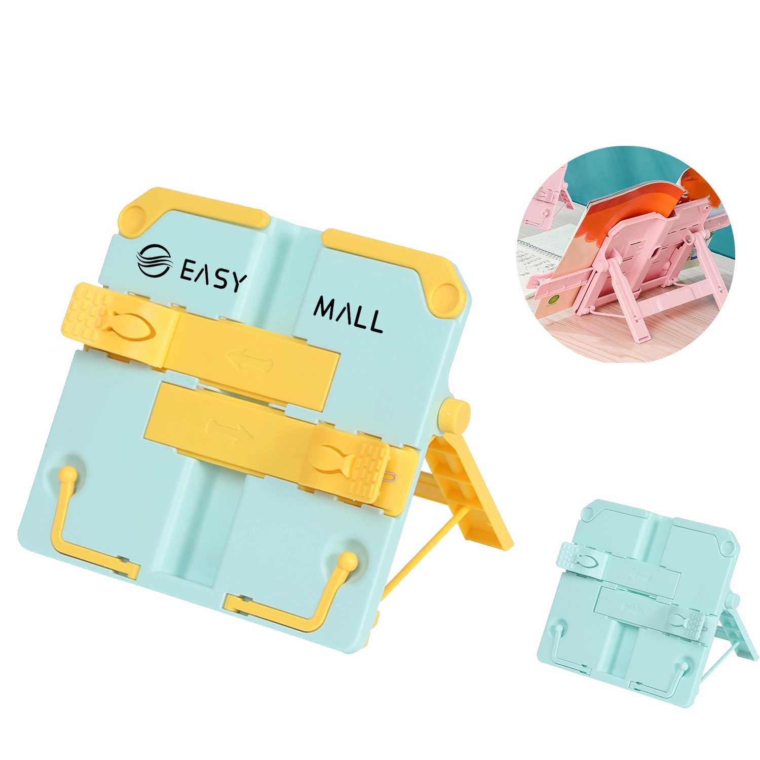 Adjustable Book Holder with Page Paper Clip 2