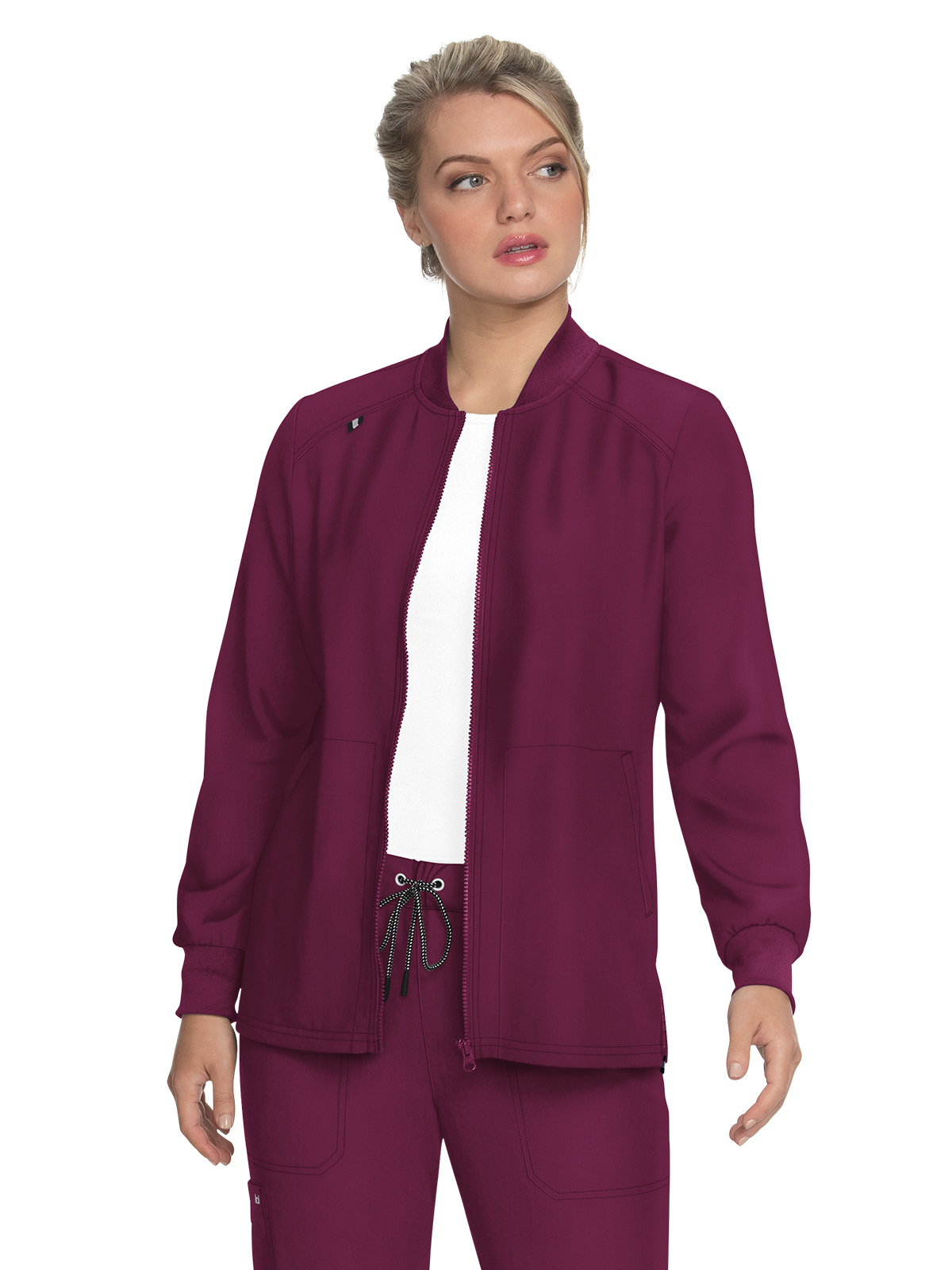koi - Next Gen - Women's Four-Pocket Zipper Front Stretch Always in Motion Jacket 8