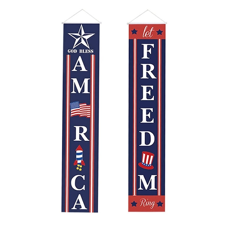 4th of July Porch Signs, Independence Day Door Banners 6