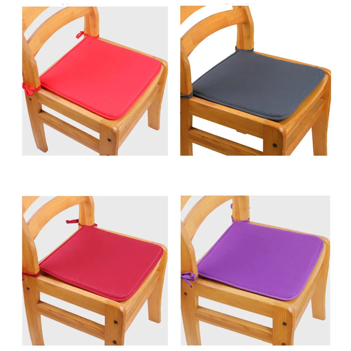 Square Seat Covers Chair Mat Cushion Pads with Ties 3