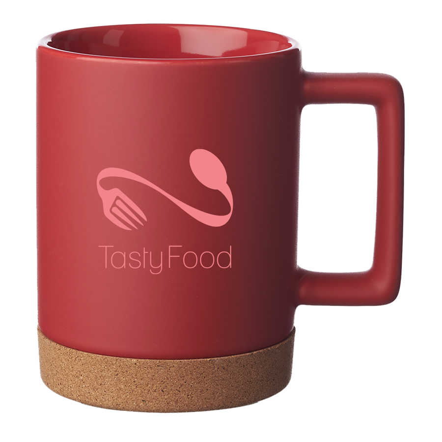 15 oz. Stylish Cork Base Ceramic Coffee Mug 1