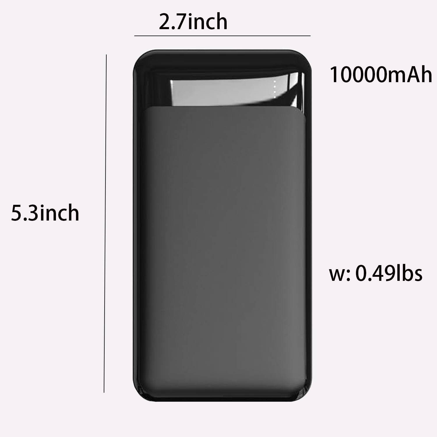 10000 m Ah Custom Mirror Charging Bank 2
