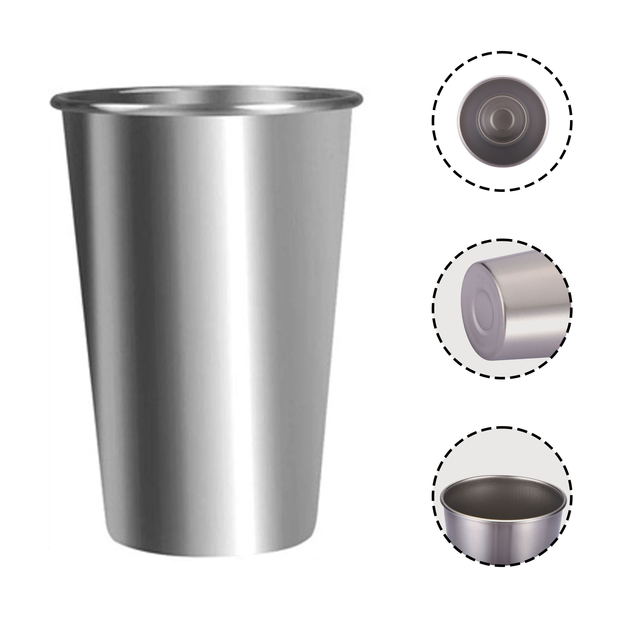 12oz Stainless Steel Rolled Mouth Mug 3