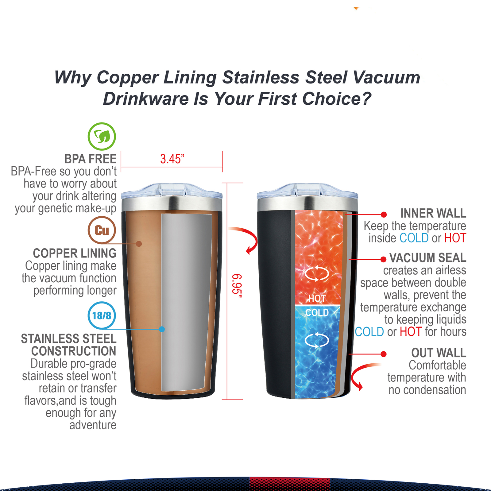 20 OZ. Gilka Stainless Steel Mug 9