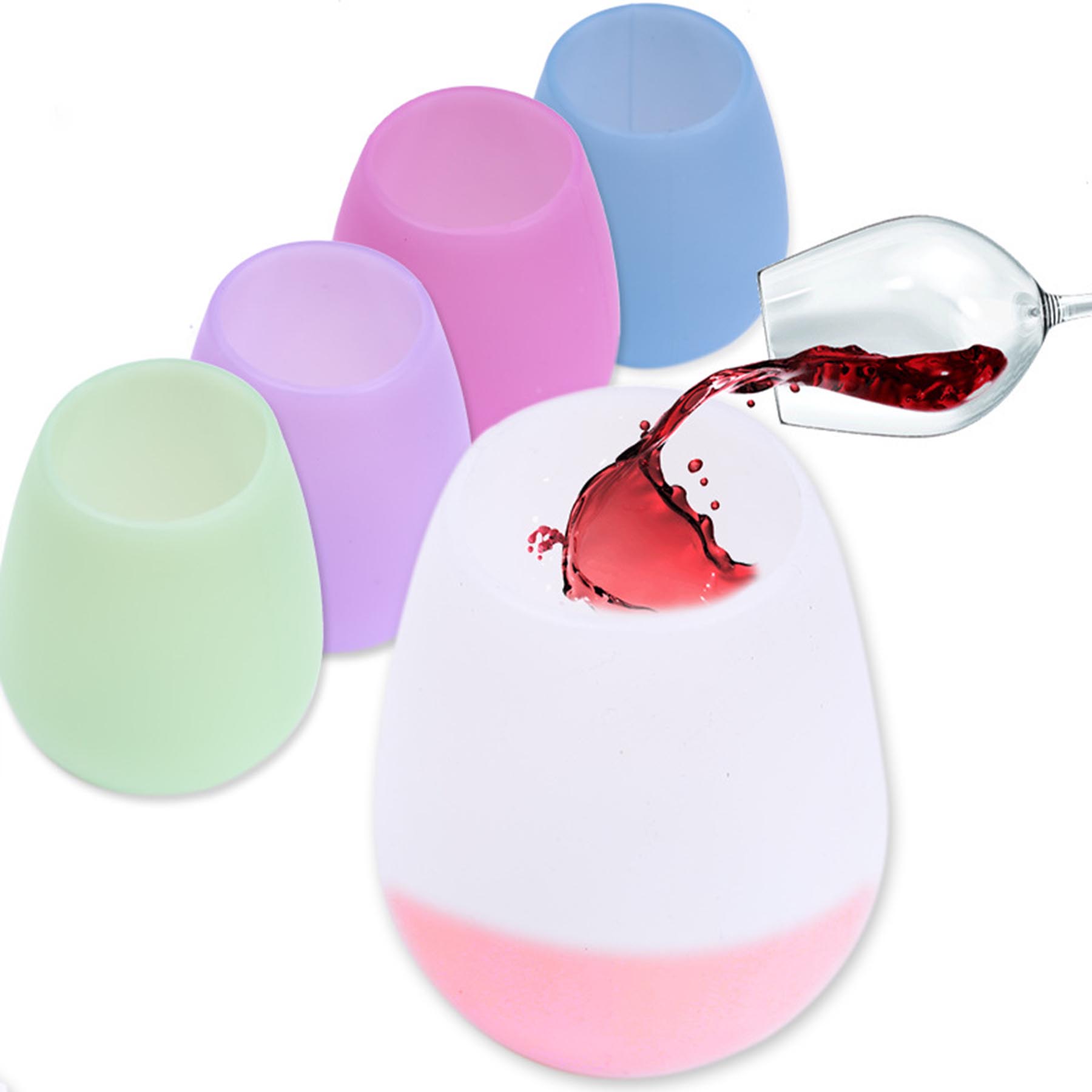 13 oz Unbreakable Silicone Wine Glasses 4