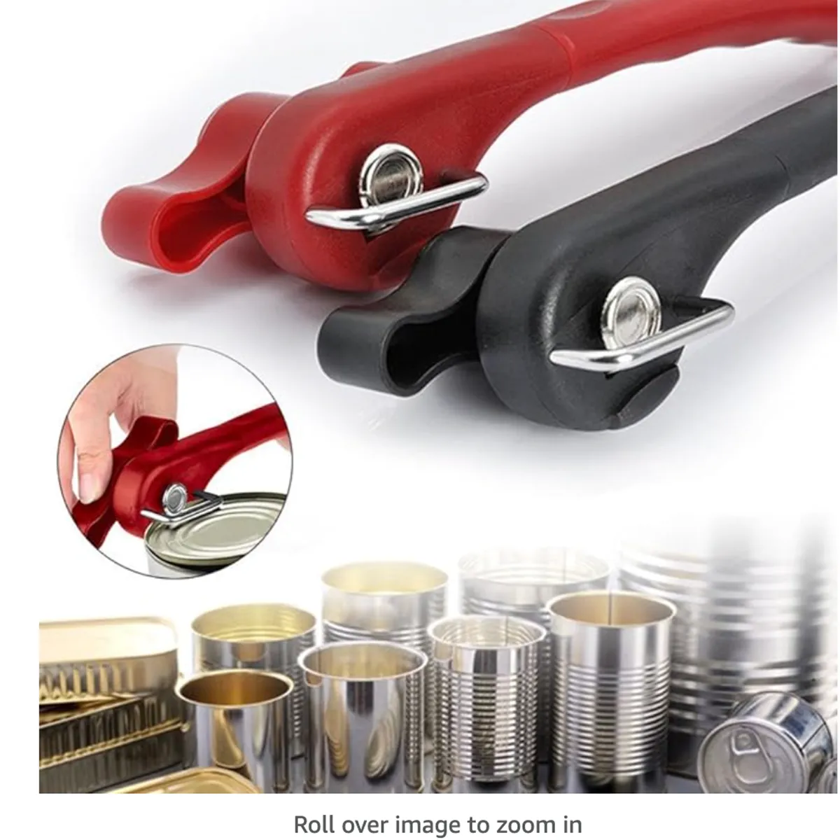 Multifunctional safety side-cut manual can opener 1