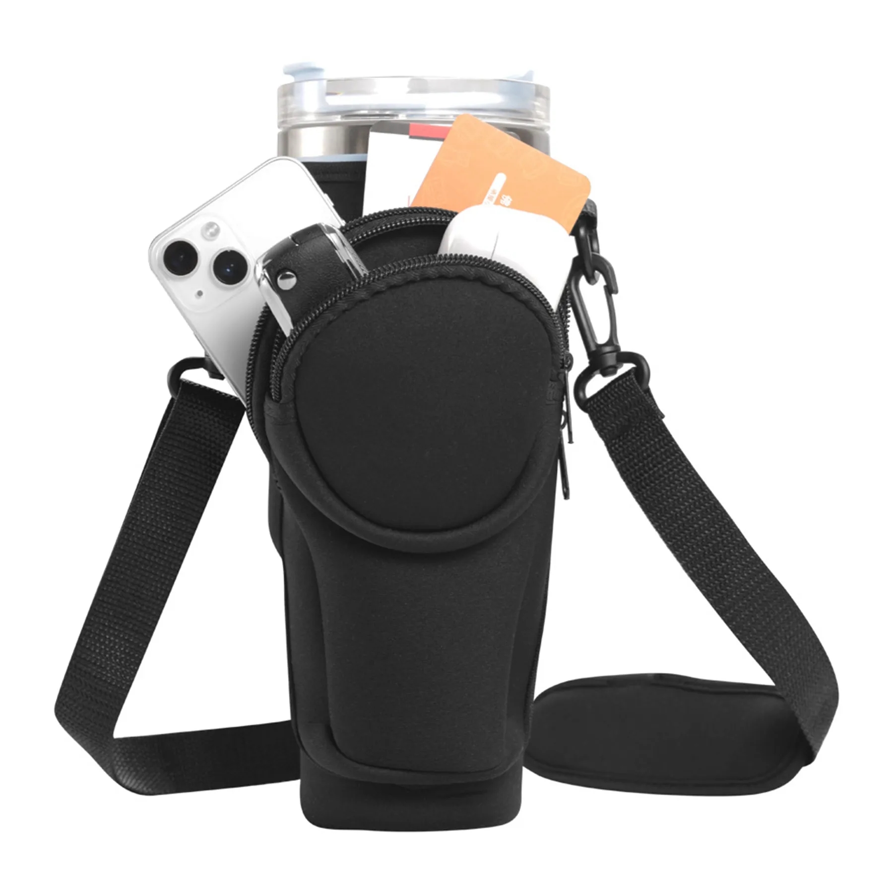 Neoprene 40oz Tumbler Carrier Sleeve with Adjustable Strap 3
