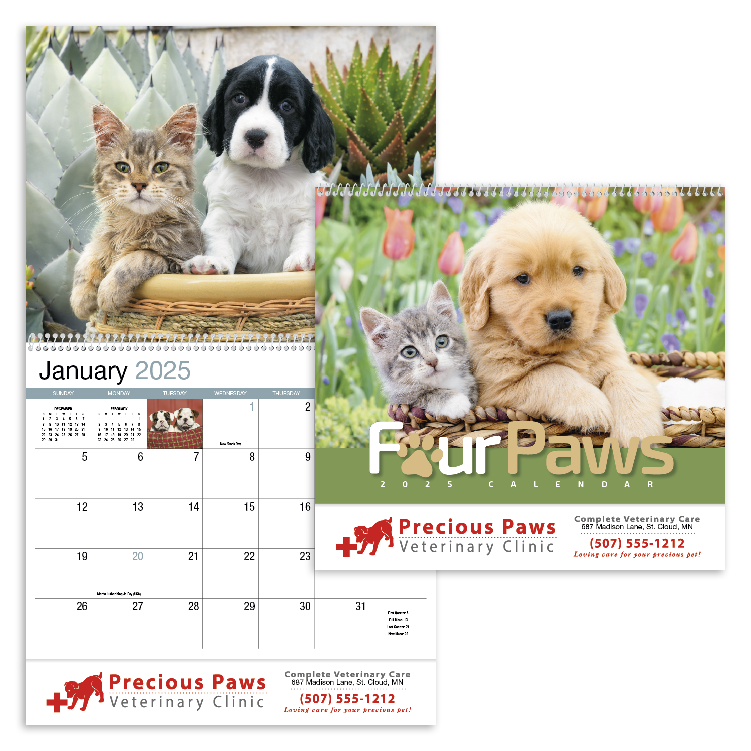 HotLine® Products Four Paws Appointment Calendar - Spiral 26