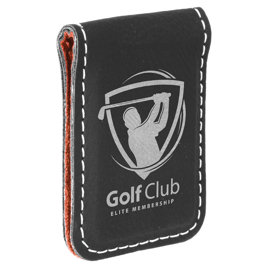 Laser Engraved Leatherette Money Clip (1.75" x 2.5") 4