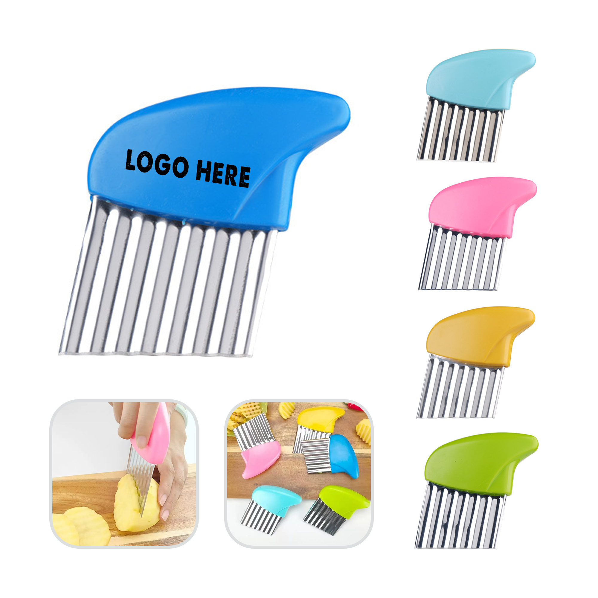 Stainless Steel Crinkle Cutter Potato Slicer 3