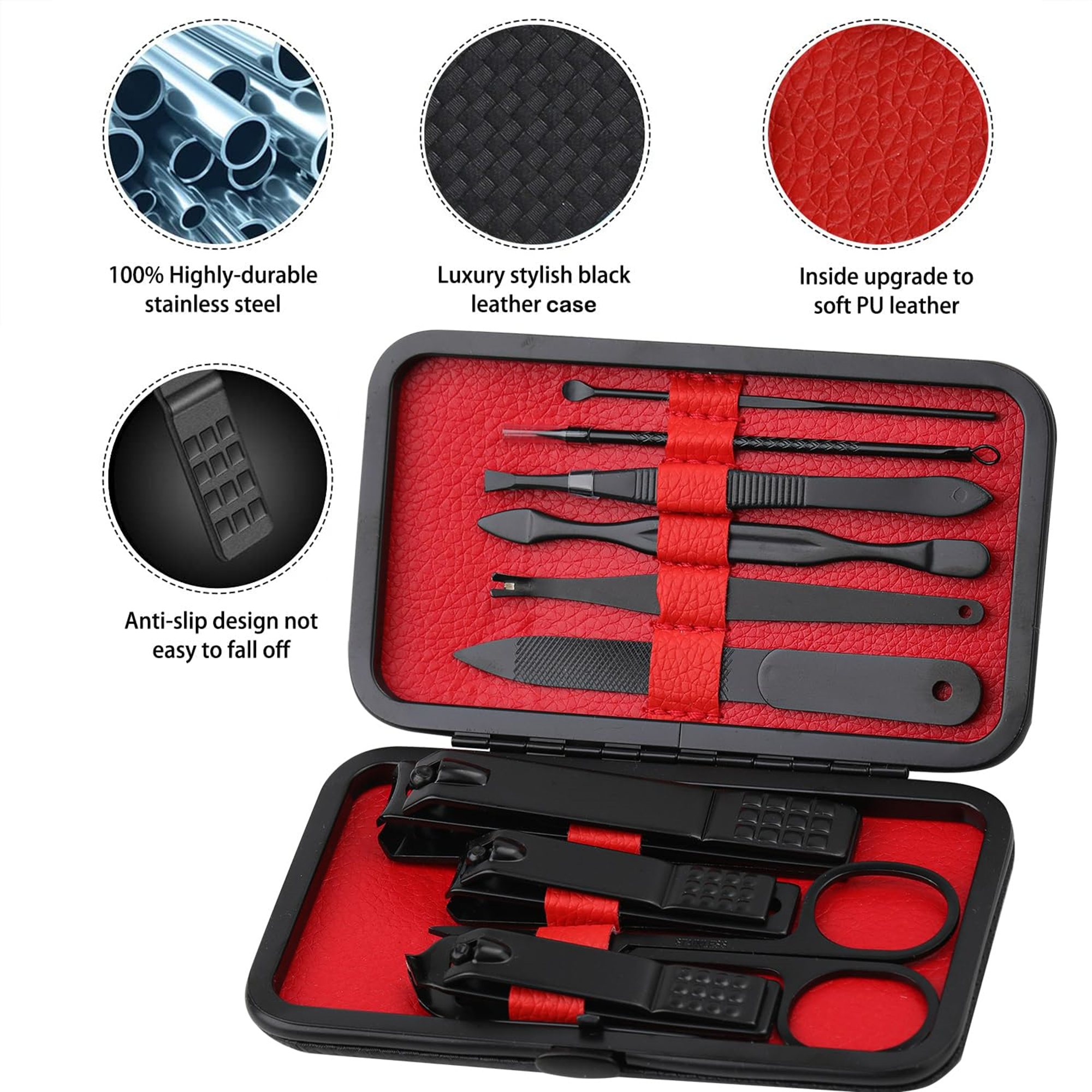 10 In 1 Manicure Set Nail Clippers Pedicure Kit 5