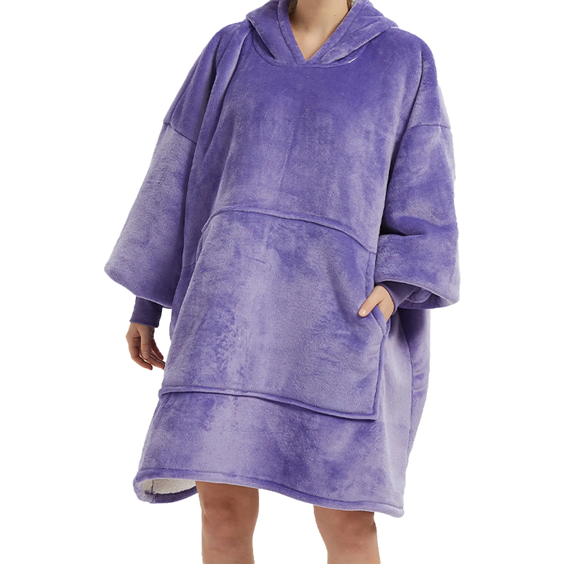 Flannel Hooded Lazy Blanket 9