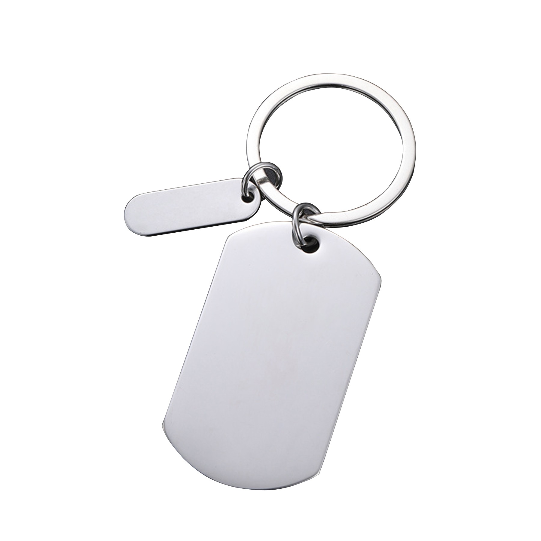 Stainless Steel Dog Tag Keychain 3