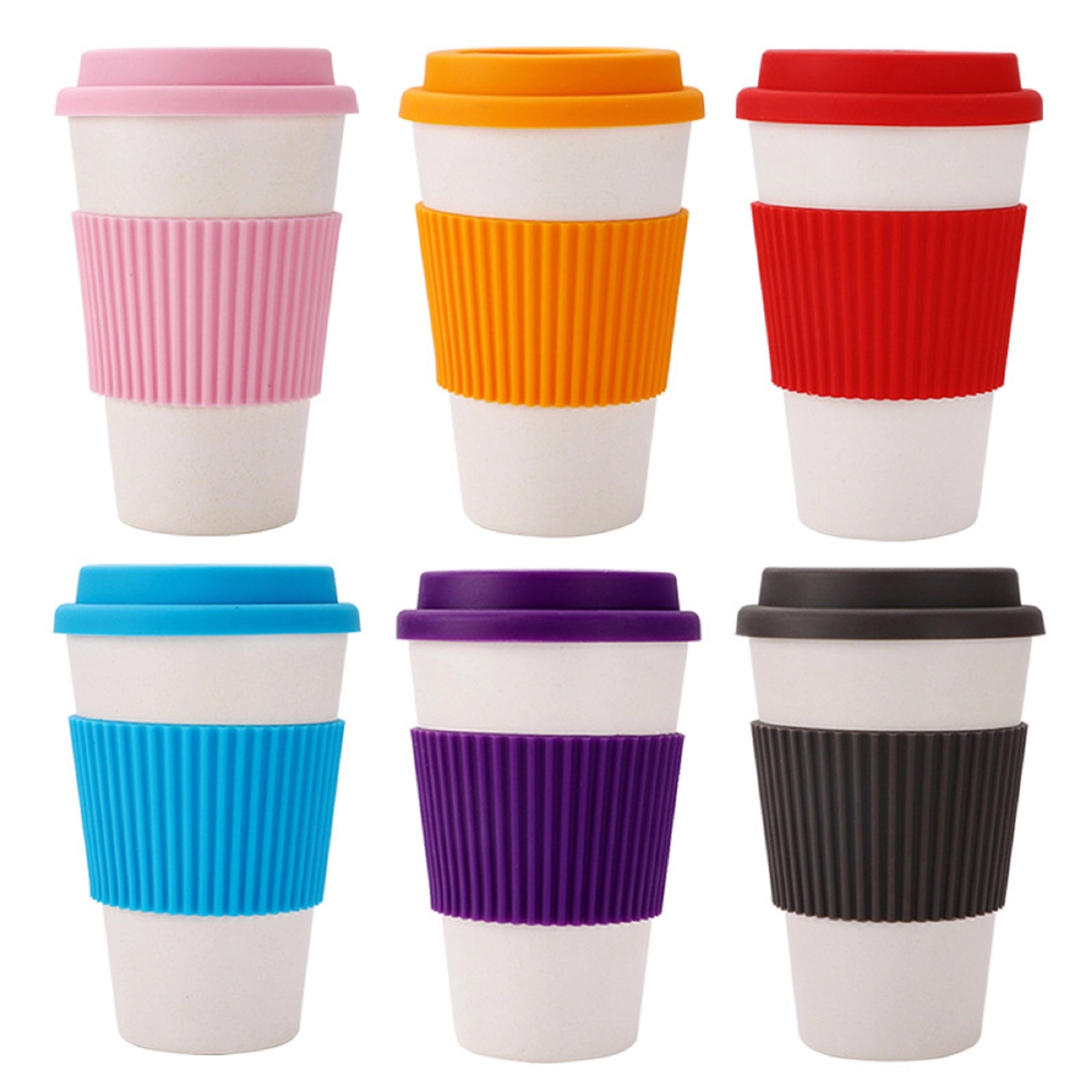 10 OZ Bamboo Fiber Reusable Coffee Cup 7
