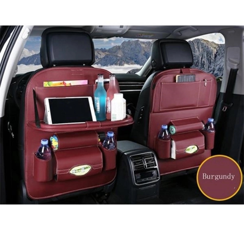 Pu Leather Car Backseat Storage Organizer With Tablet Holder 3