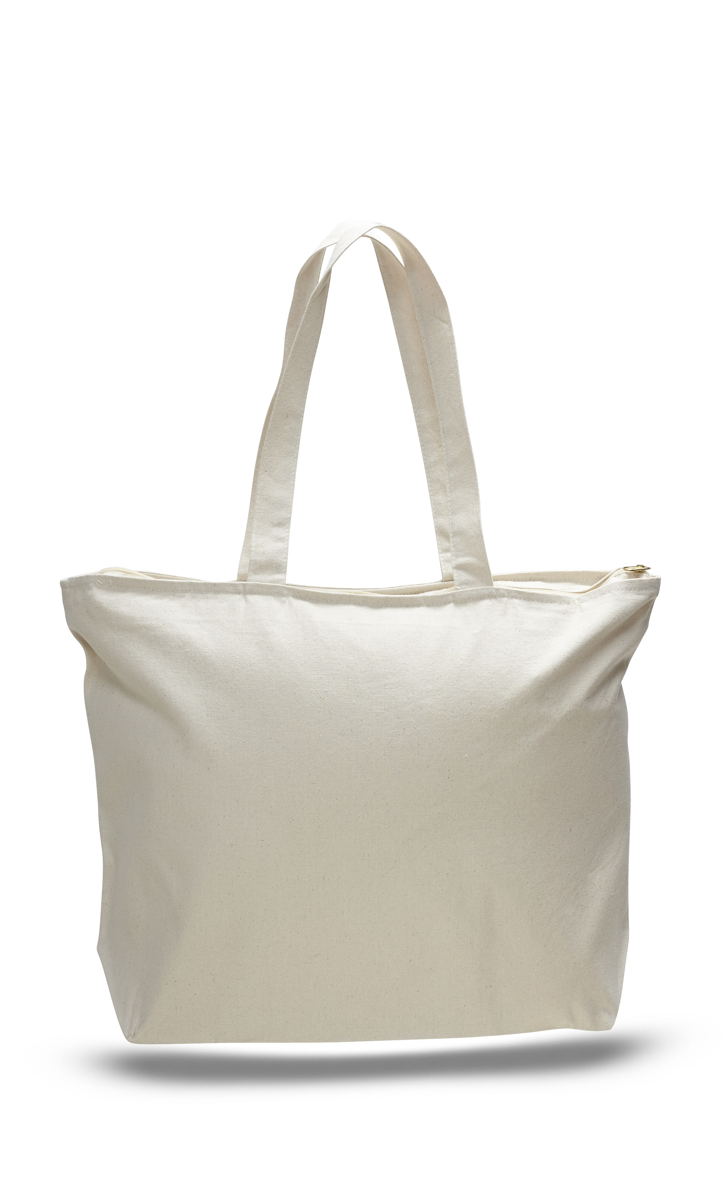 Heavy 12 oz. Cotton Canvas Zipper Tote Bag - Colors, custom tote bag with logo imprint 6