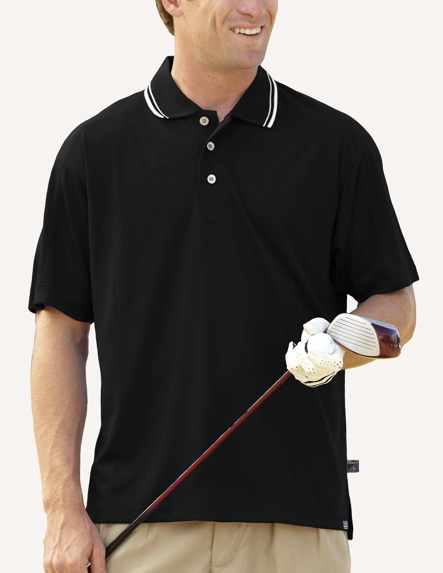 Men's Pacifica Birds Eye Solid Polo Shirt 5