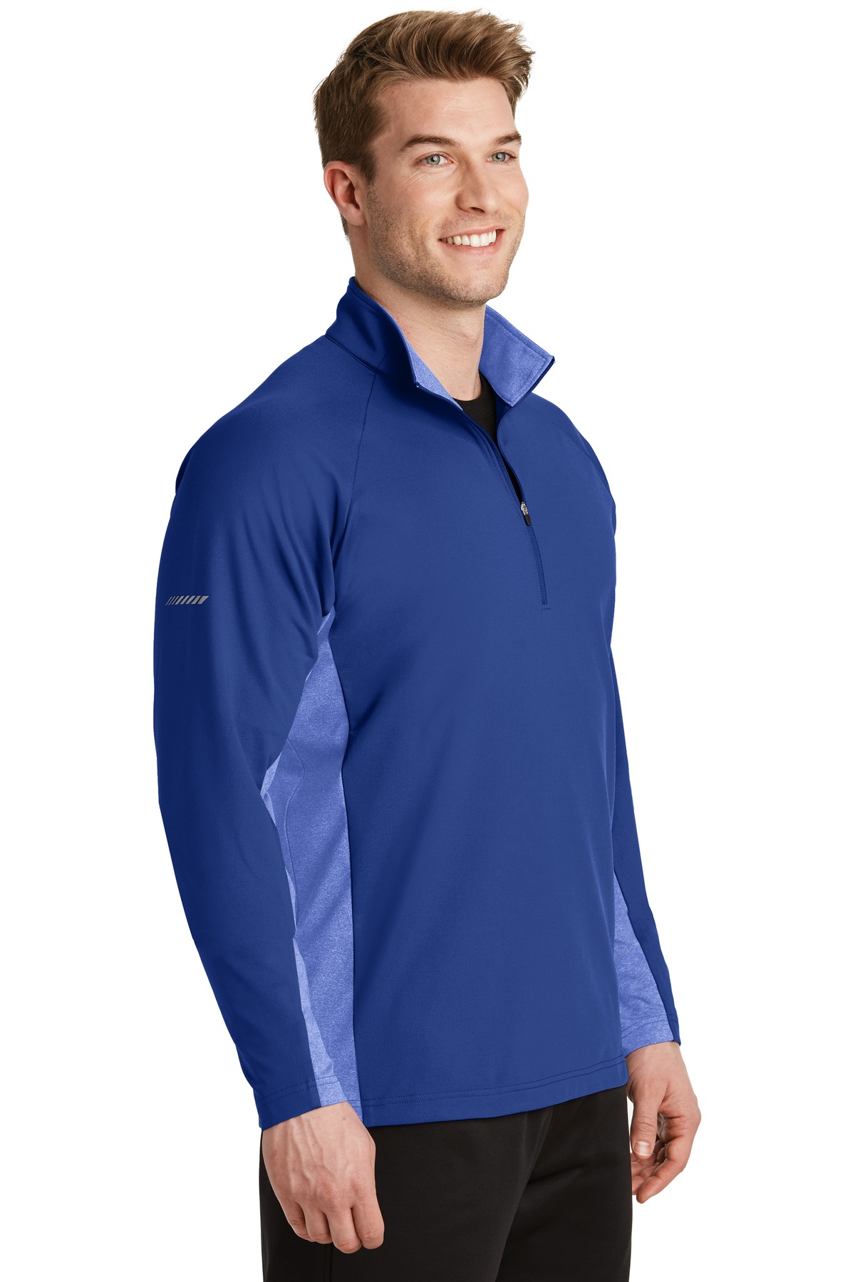 Sport-Tek Sport-Wick Stretch Contrast 1/4-Zip Pullover. ST854, custom hoodie or sweatshirt with logo imprint 3