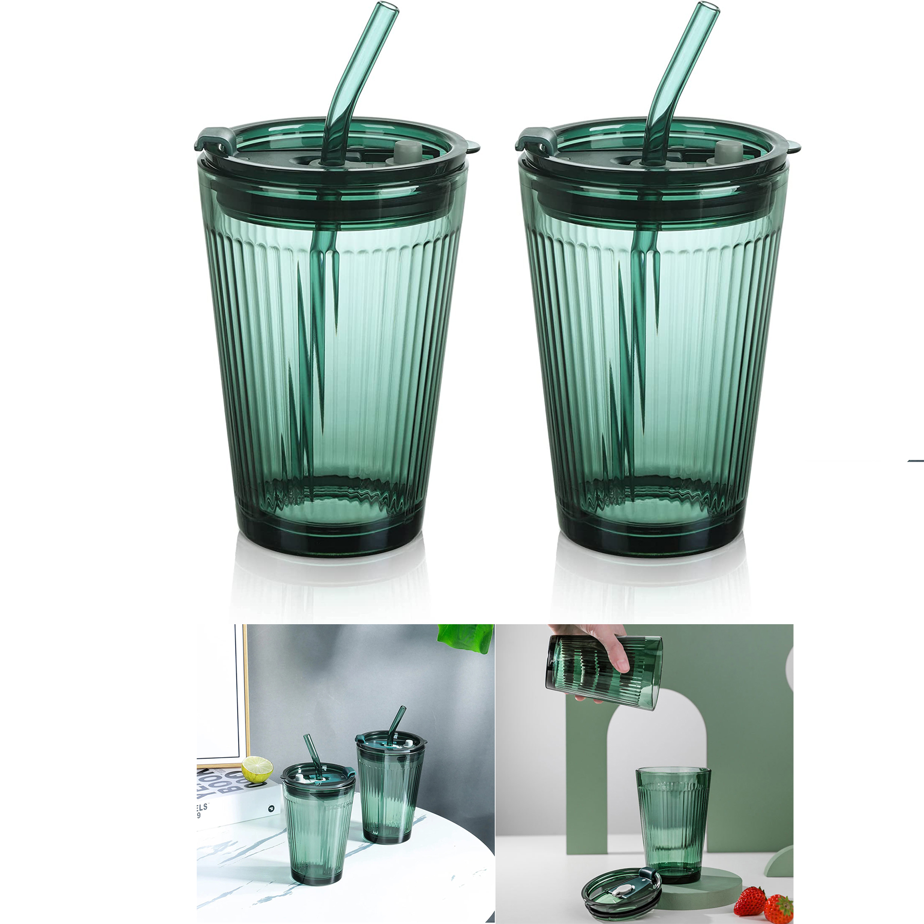 Green Glasses Water Cup 2