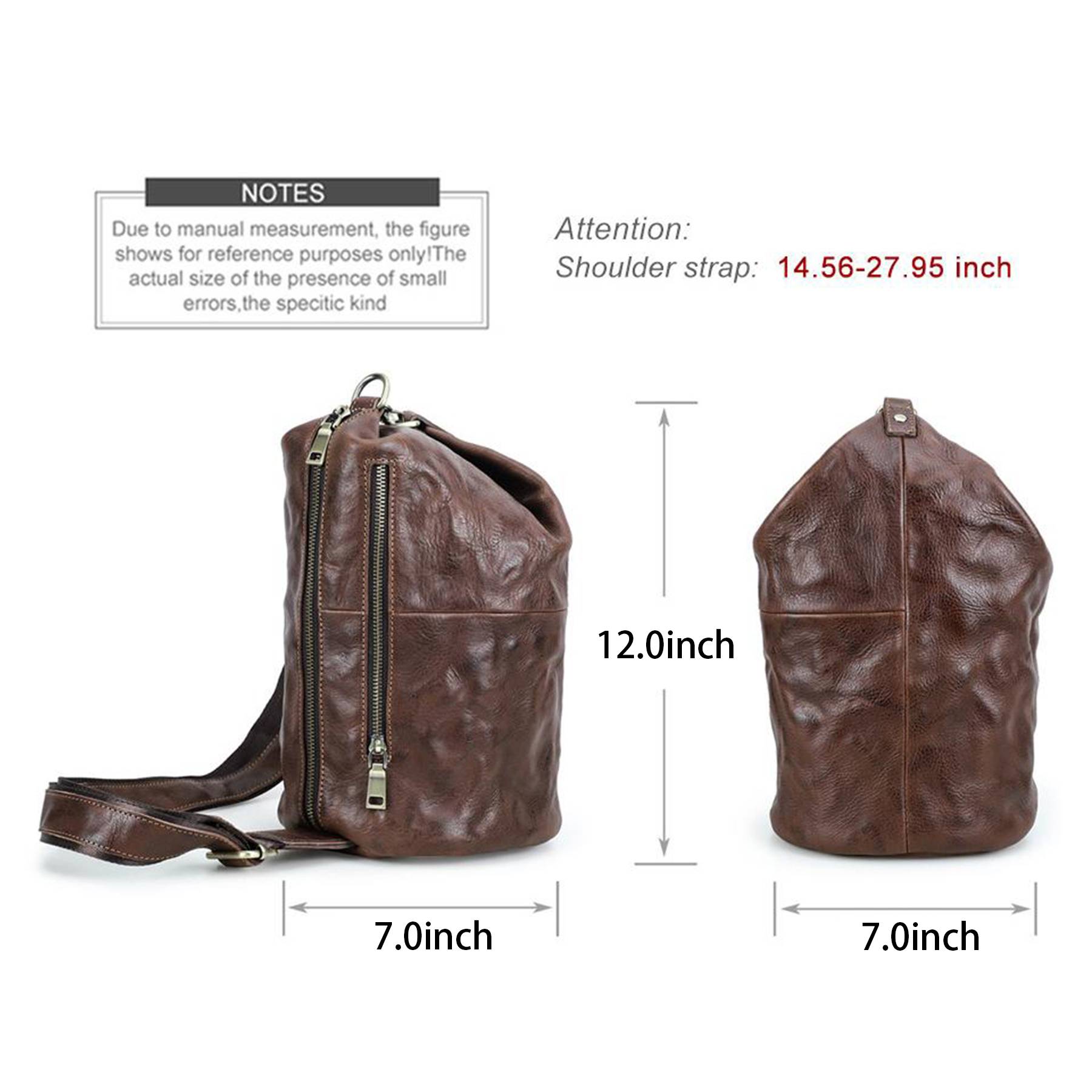 Genuine Leather Multifunctional Waterproof Cross-body Bag 4