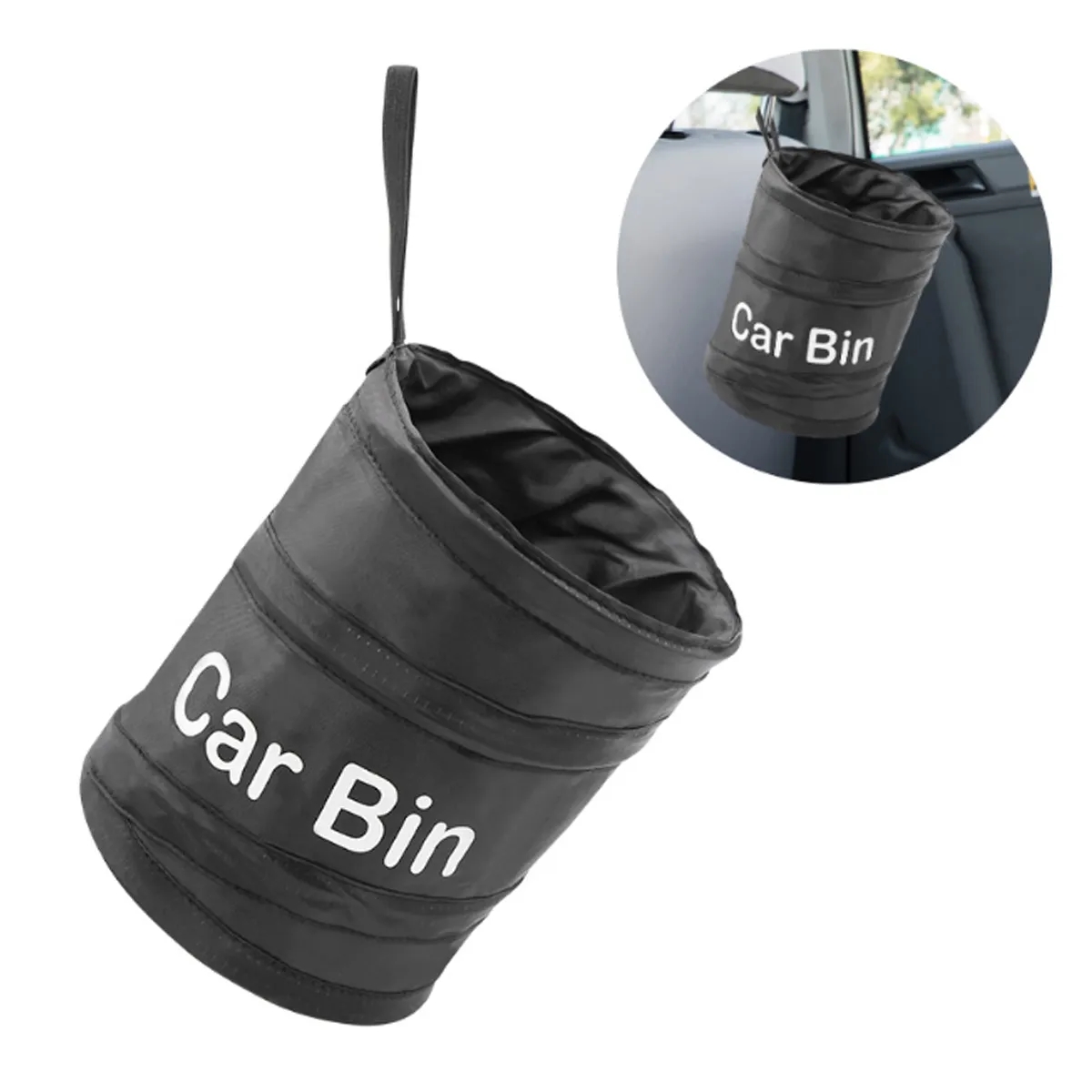 Foldable Pop Up Car Garbage Bag Trash Can Container 5