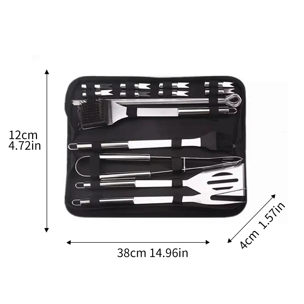 Stainless Steel BBQ Tool Set with Portable Case 3