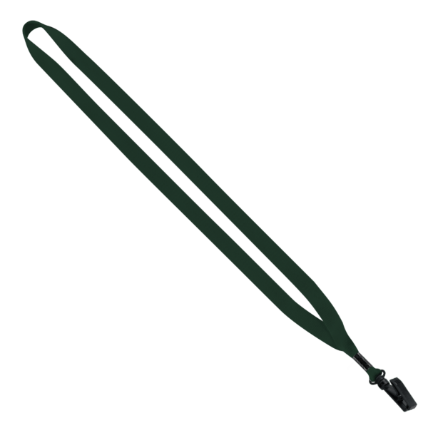 1/2" Polyester Lanyard with Plastic Bulldog Clip 17