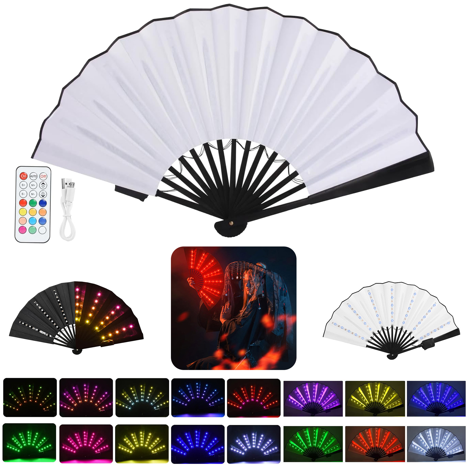 Party LED Glowing Colorful Fan 1