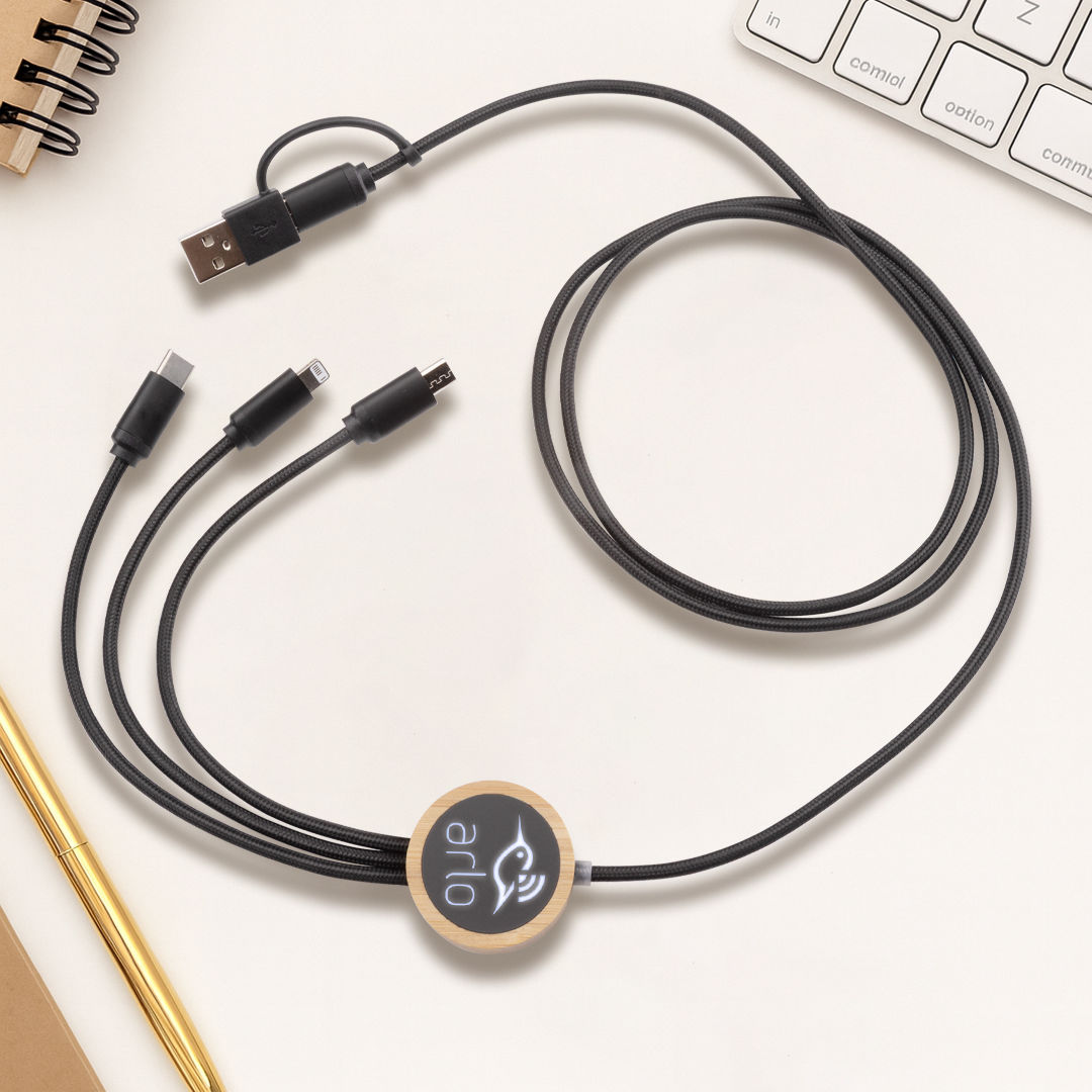 Cirrina Light Up Charging Cable w/Bamboo 3