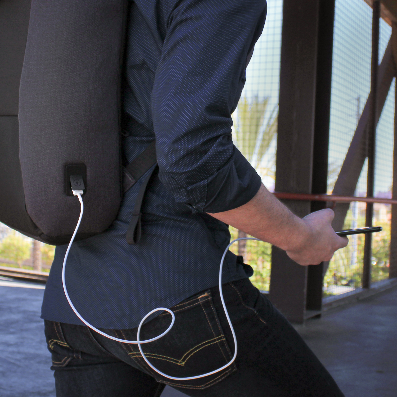 NYC - 15.6" Padded Laptop Backpack with USB Portal 6