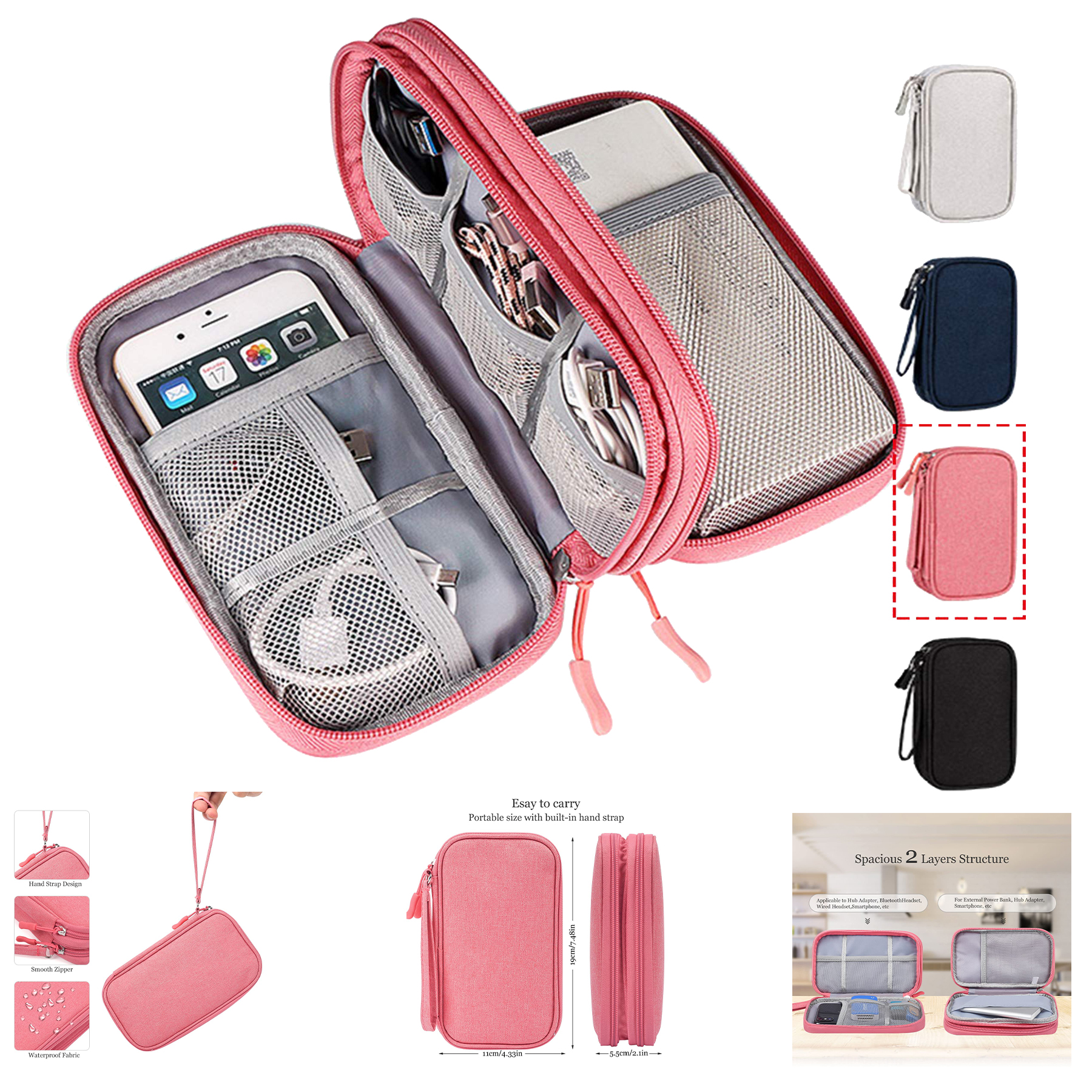 Electronic Organizer Travel Cable Accessories Bag 2