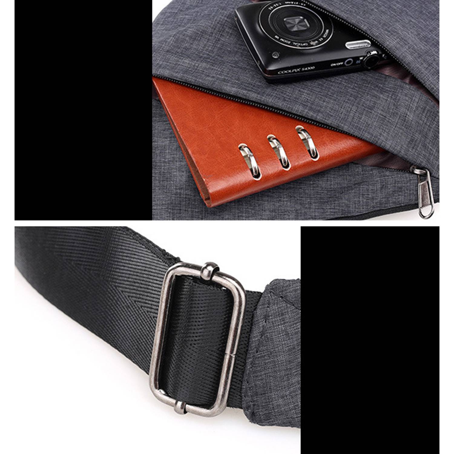 Large capacity multi-pocket shoulder bag 4