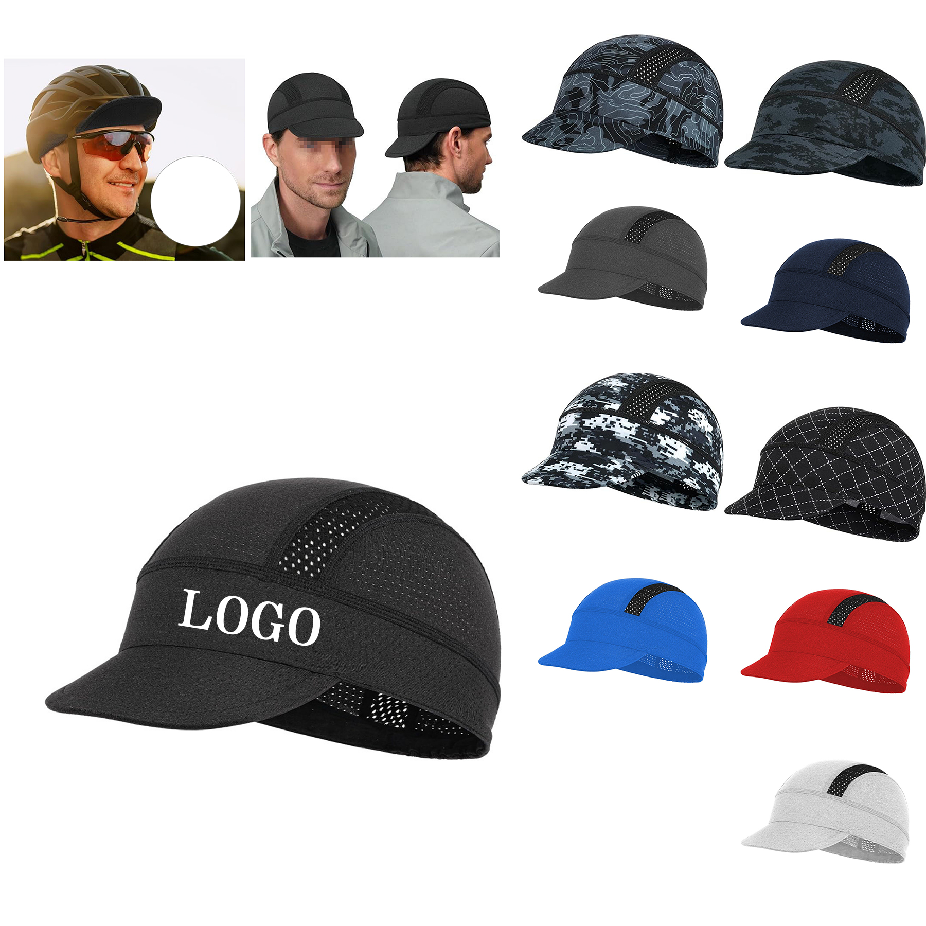 Cooling Helmet Liner Sun Visor Cycling Cap 4