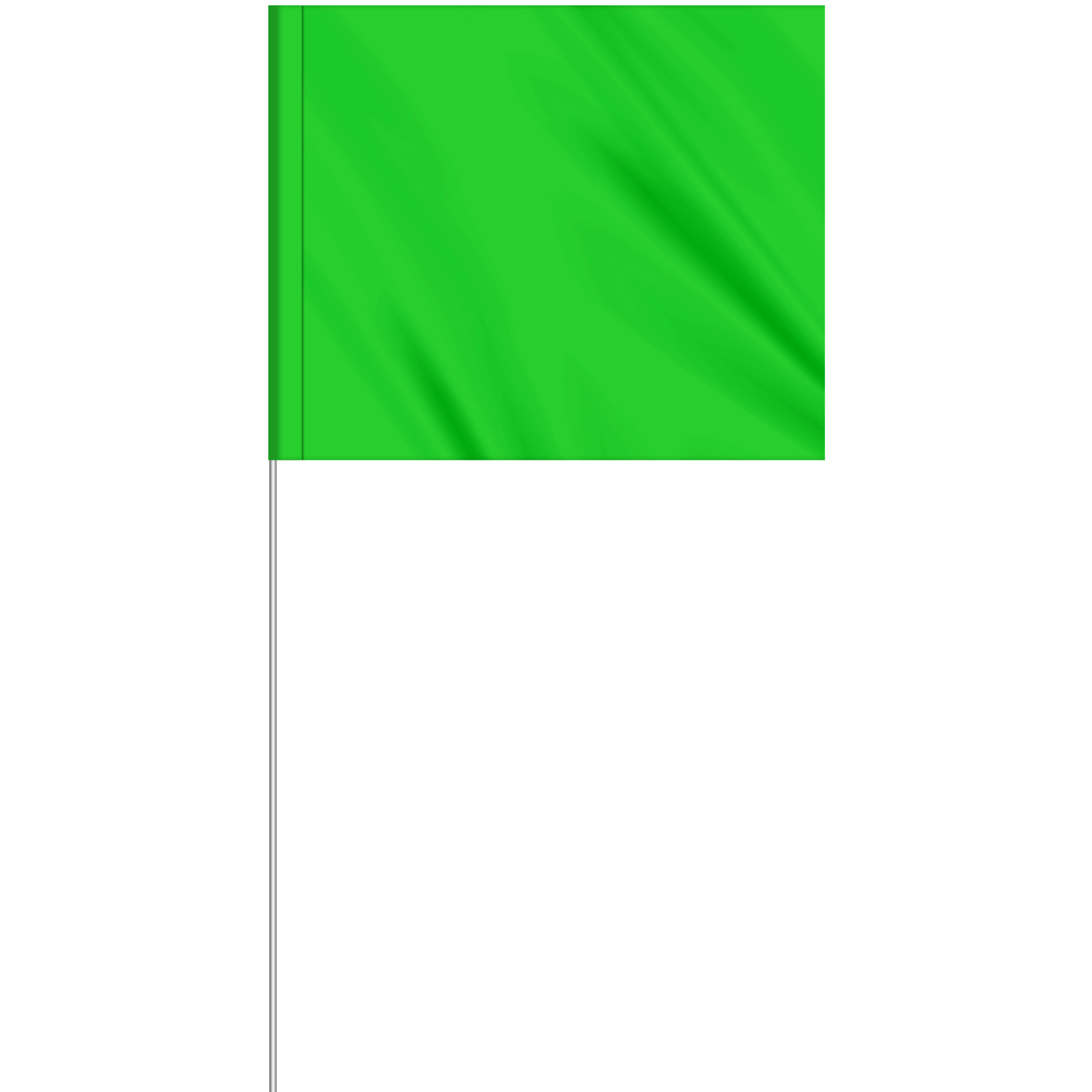 1-Color 5" x 6" Custom Vinyl Marking Flag w/ 27" Plastic Staff 22