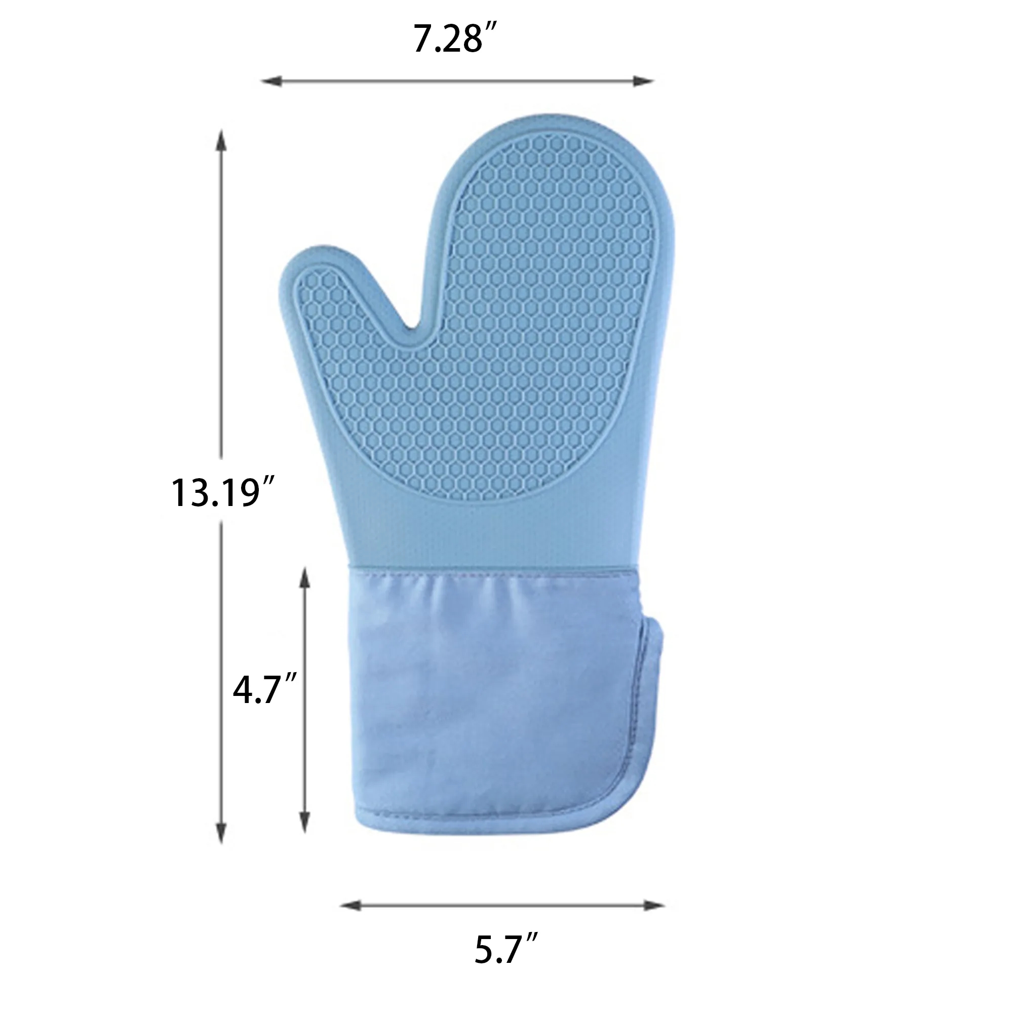 Heat And Slip Resistant Silicone Oven Mitt 4