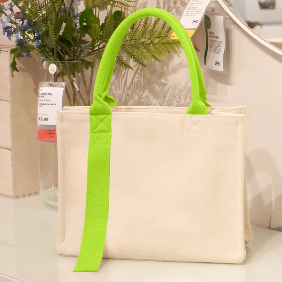 Canvas Bag With Ribbon Tote Exhibition Can Be Customized 6
